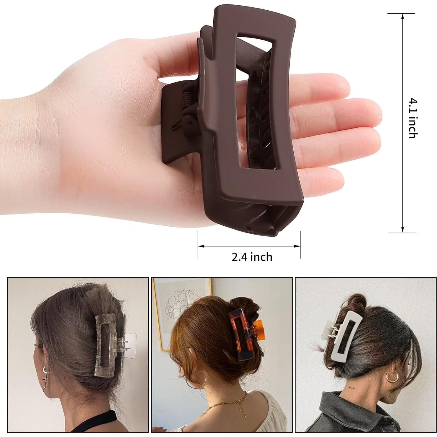 Pinzas de Pelo Grande 6 Pcs Sisiaipu Antideslizantes Ámbar