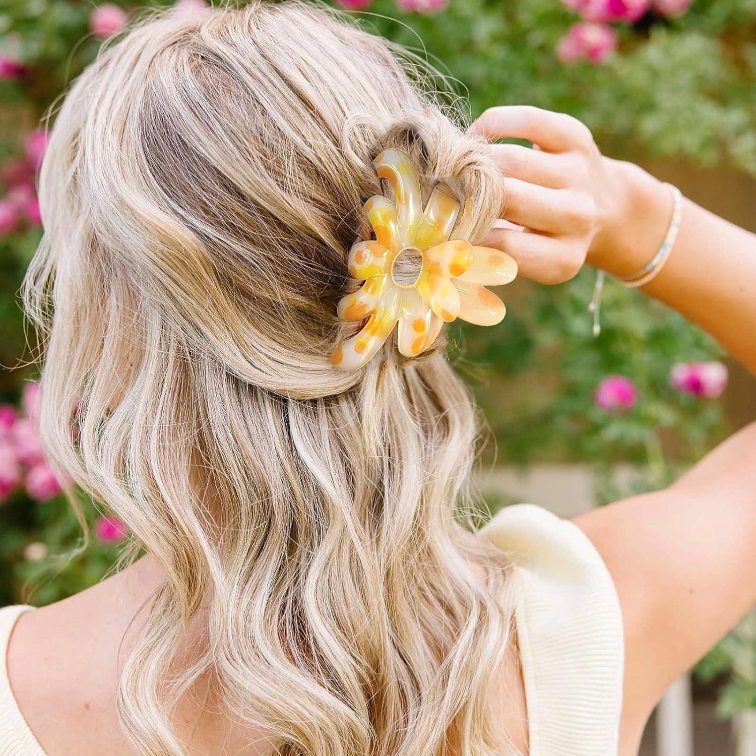 Pinzas para el cabello GQLV - 3PCS Multicolor Antideslizantes