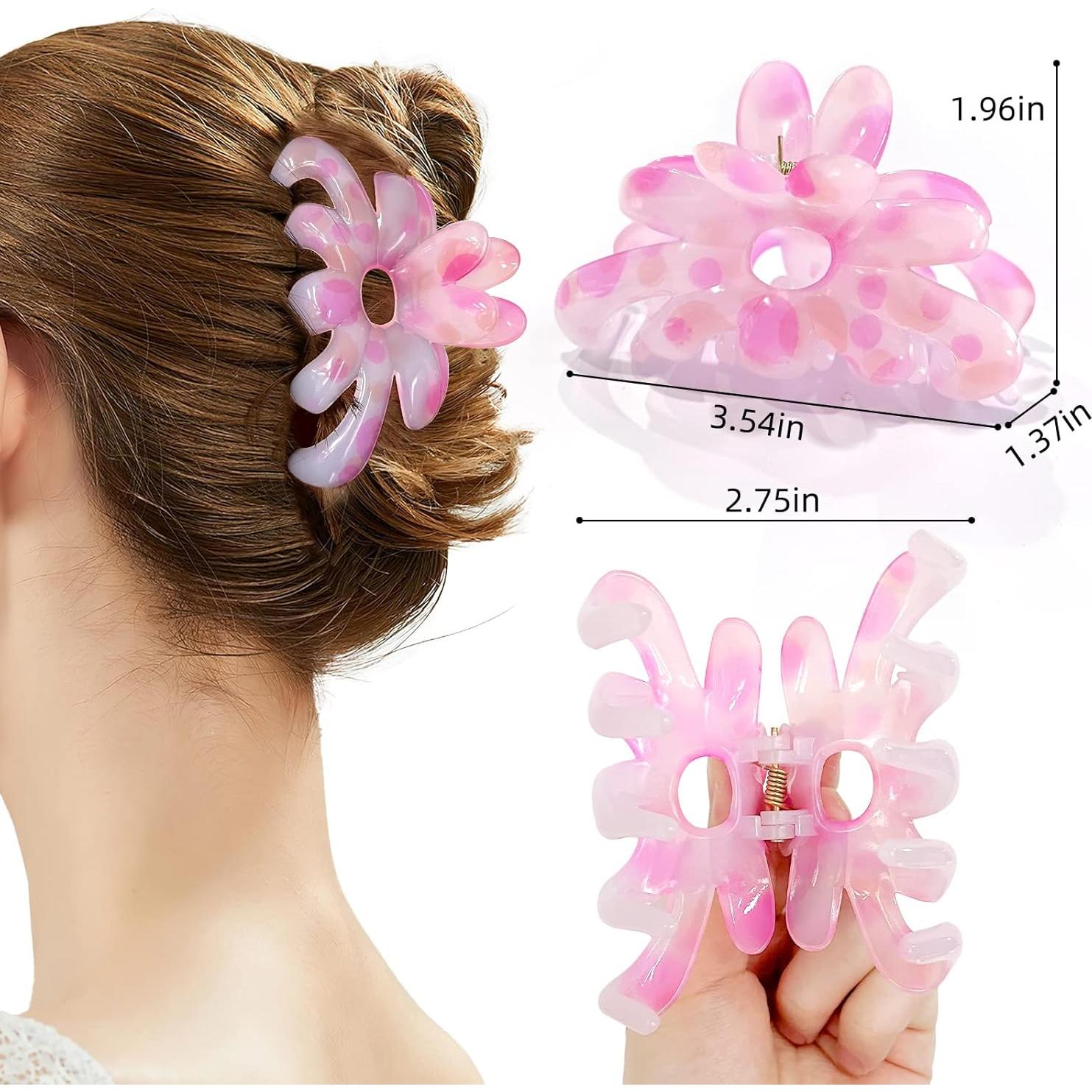 Pinzas para el cabello GQLV - 3PCS Multicolor Antideslizantes