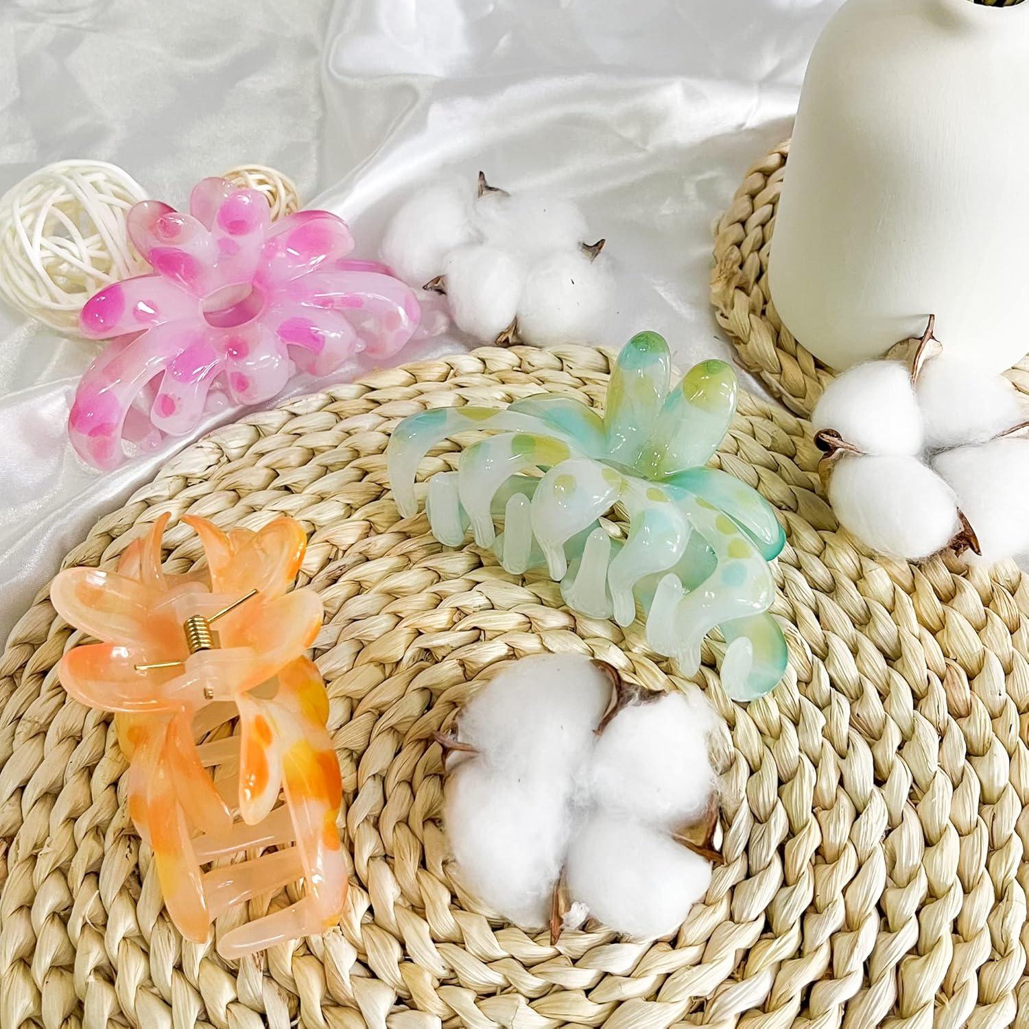 Pinzas para el cabello GQLV - 3PCS Multicolor Antideslizantes