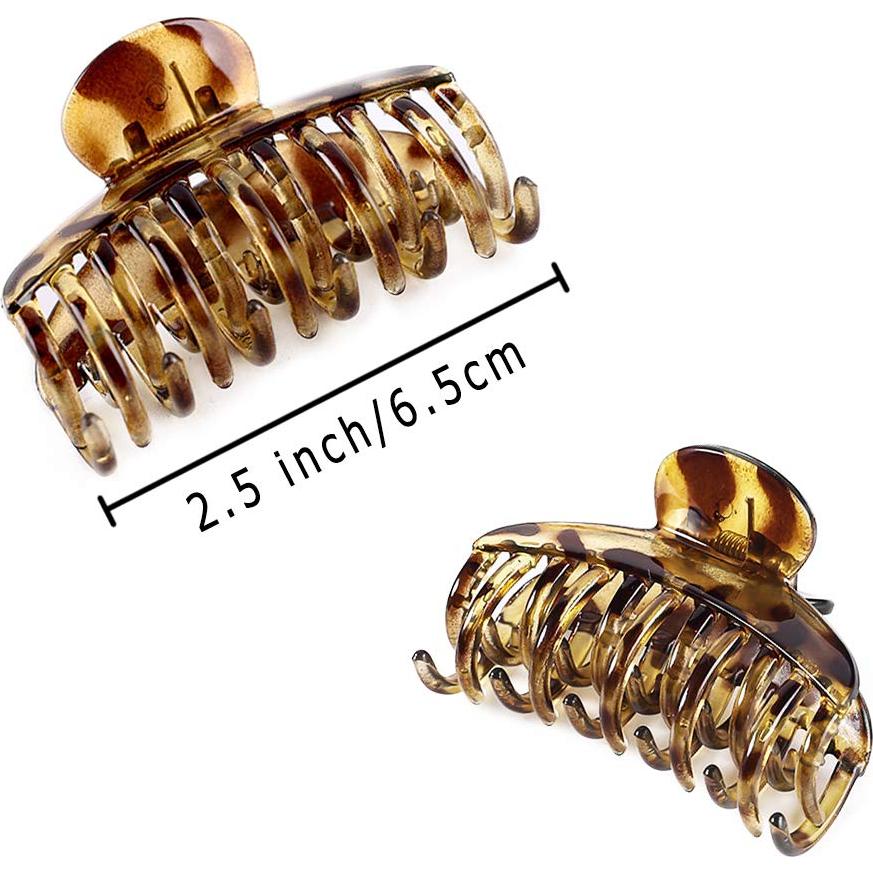 Clips de Pelo DEEKA 3 Piezas Doble Diente Concha Tortuga