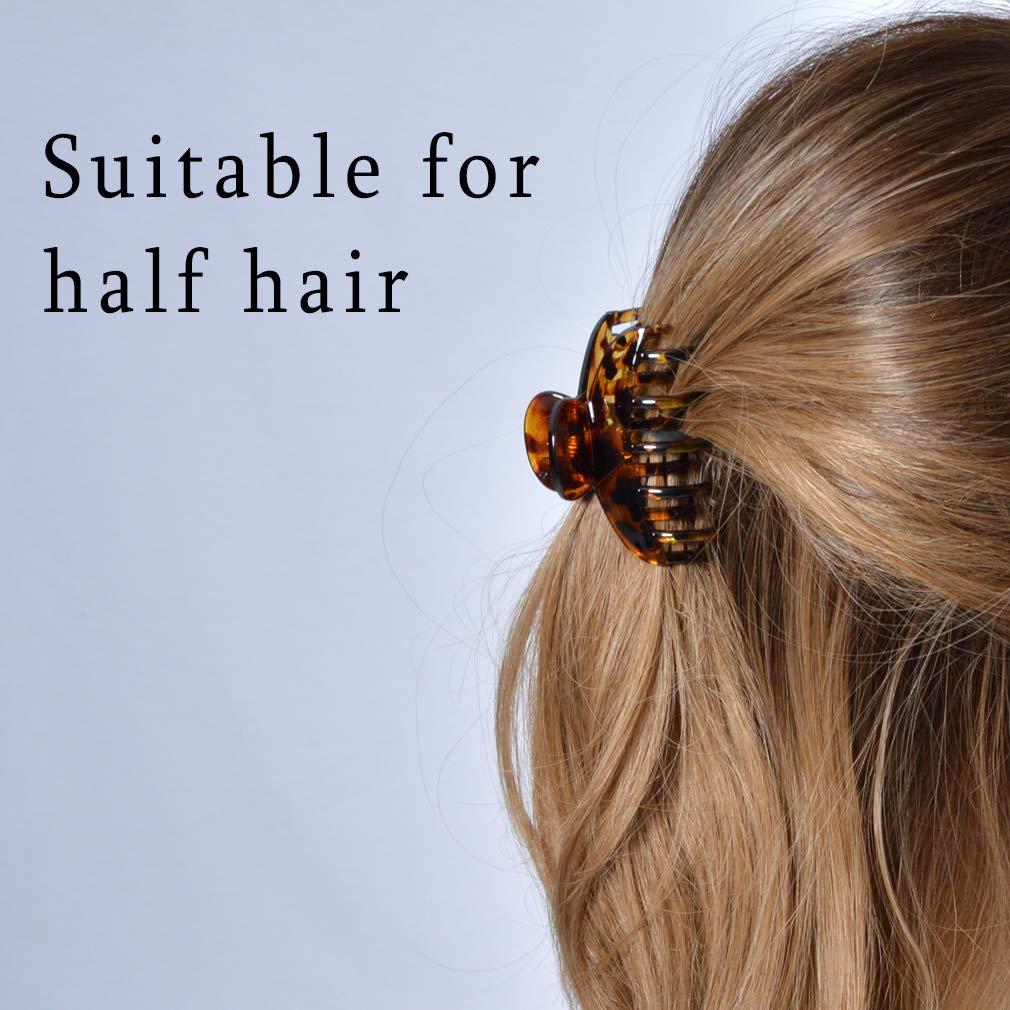 Clips de Pelo DEEKA 3 Piezas Doble Diente Concha Tortuga