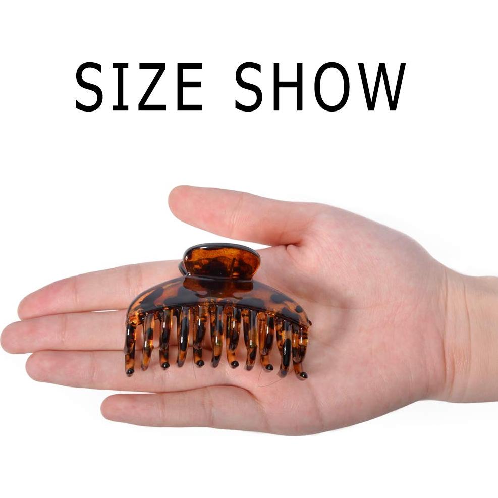 Clips de Pelo DEEKA 3 Piezas Doble Diente Concha Tortuga