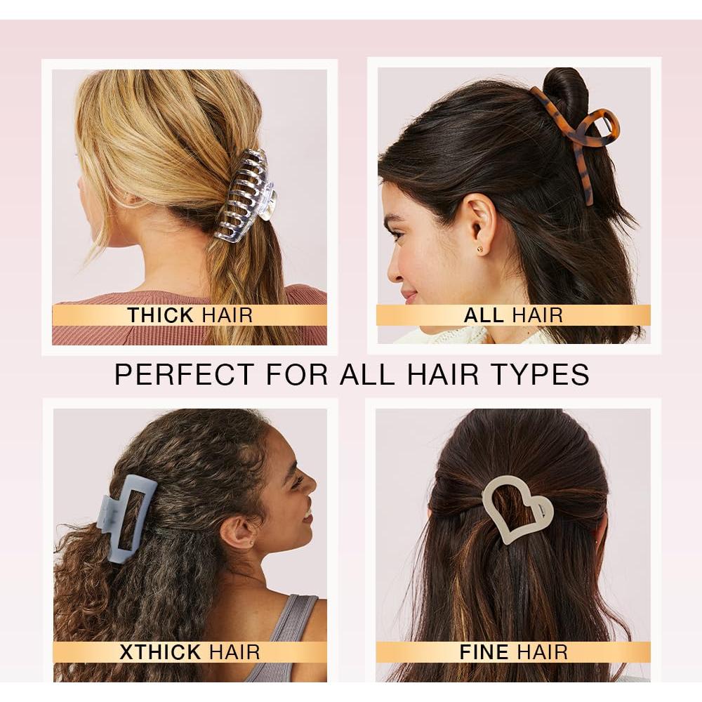 Set de 8 Clips de Garra Scunci Conair - Neutros y Variados