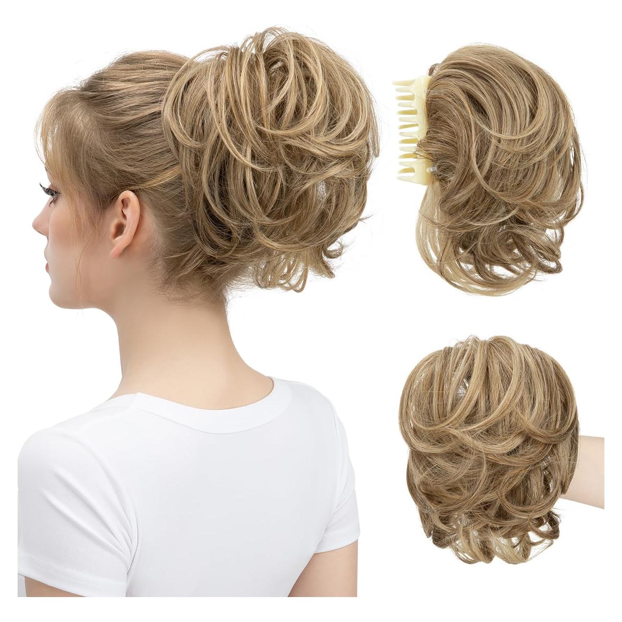 Clip de Garra para Coleta y Moño Desordenado Arena