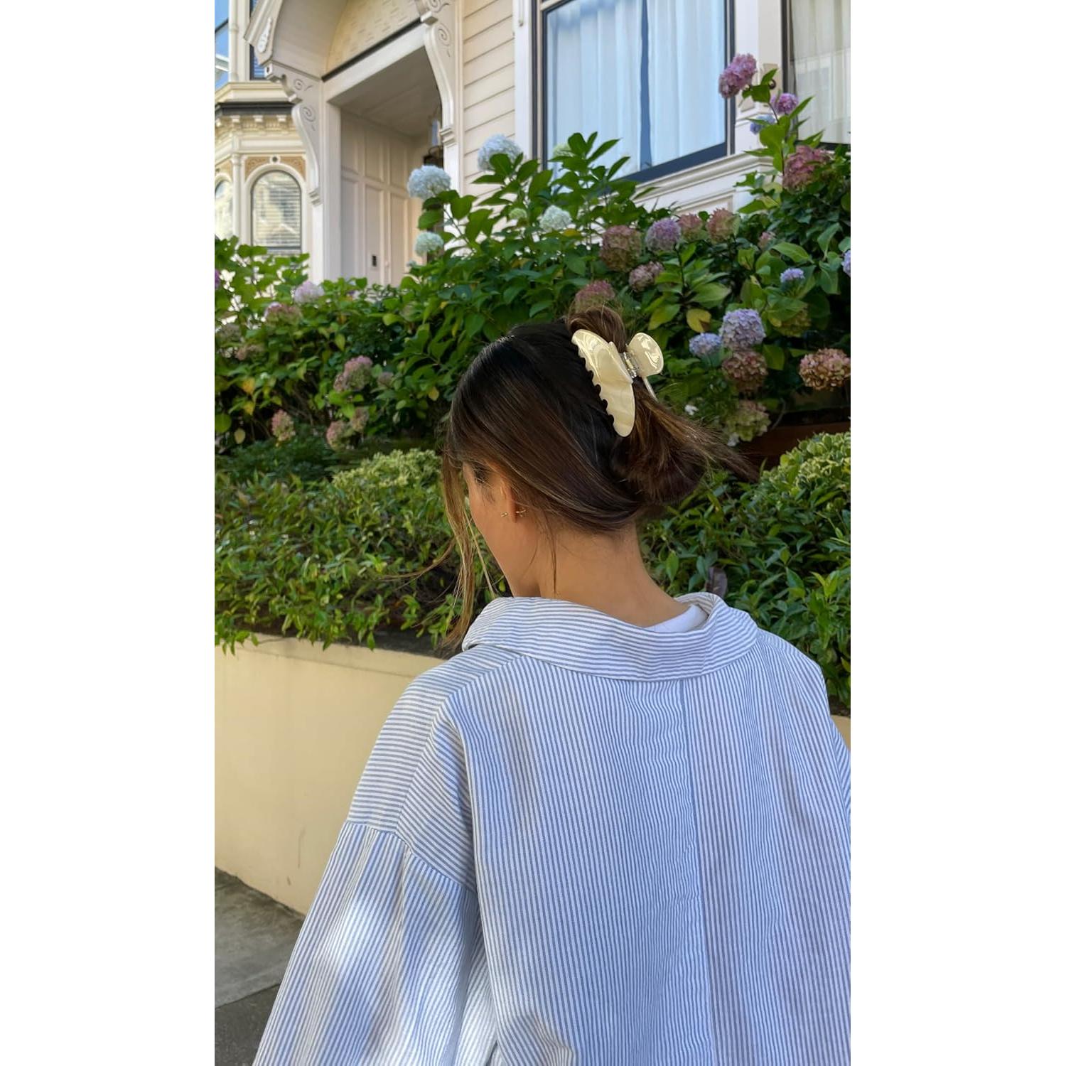 Garras de Pelo Duraderas Hana Mia 10.16 cm Crema para Cabello Grueso