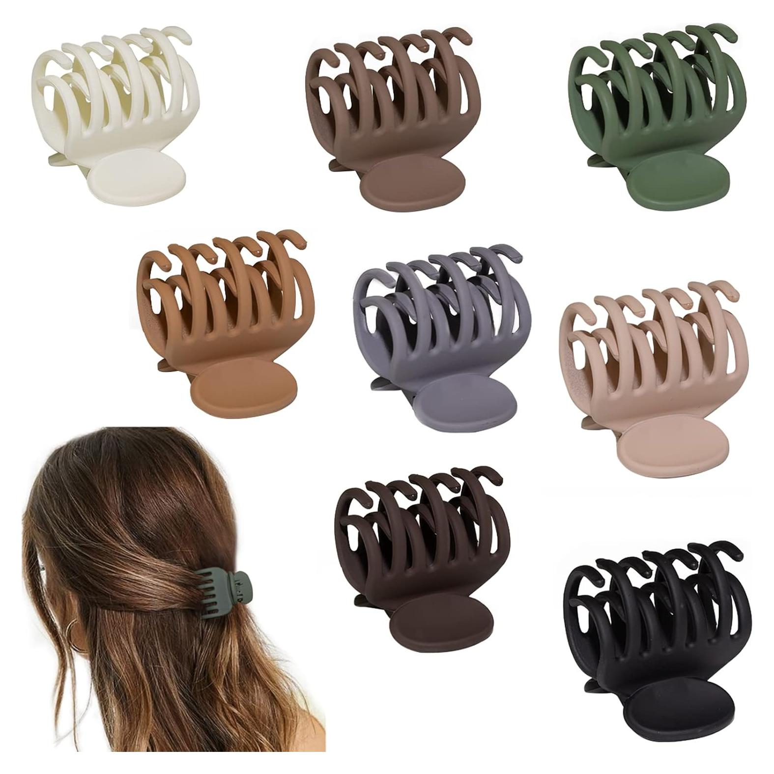 Clips de Pelo Mate Doble Fila Viabty - 8 Piezas para Cabello Fino
