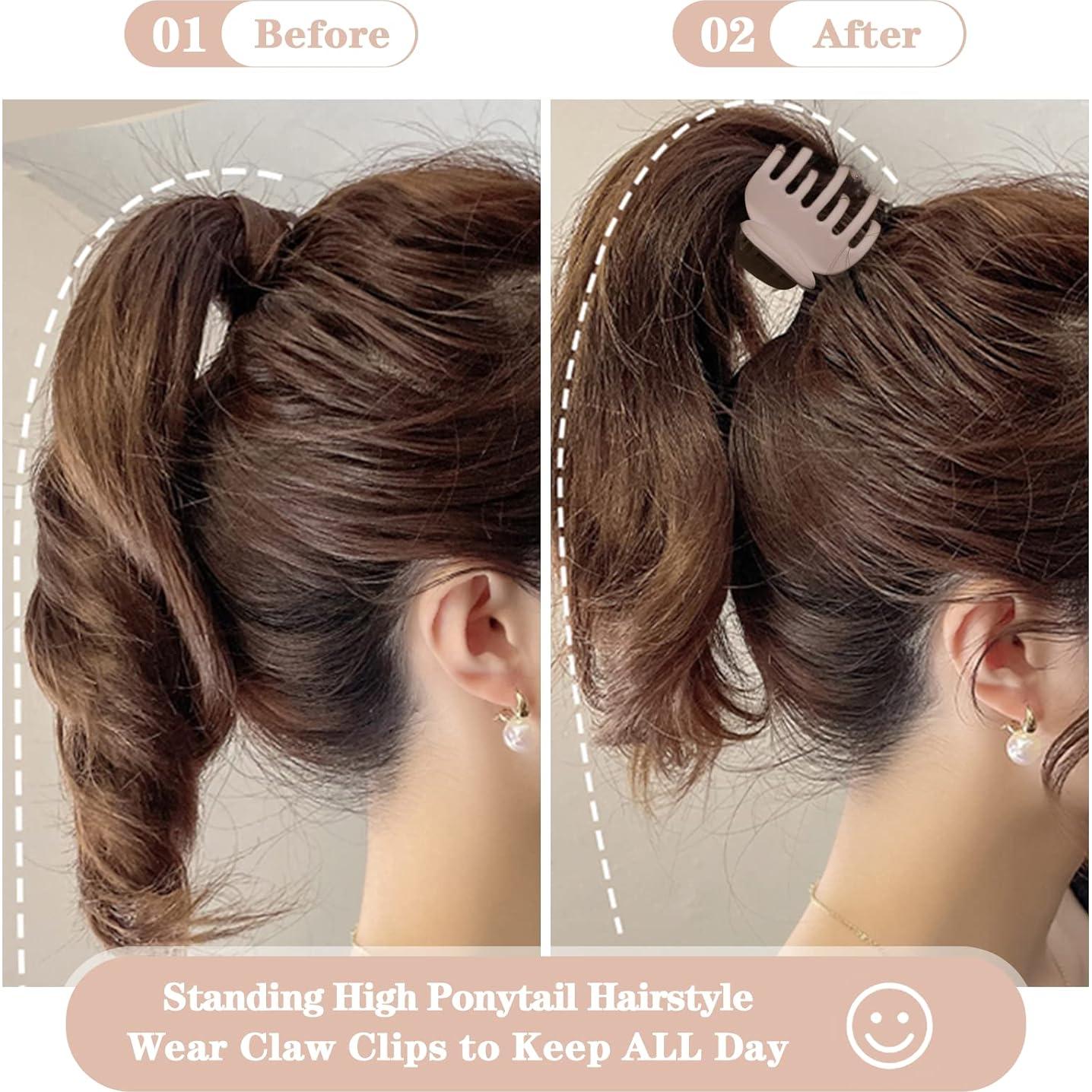 Clips de Pelo Mate Doble Fila Viabty - 8 Piezas para Cabello Fino