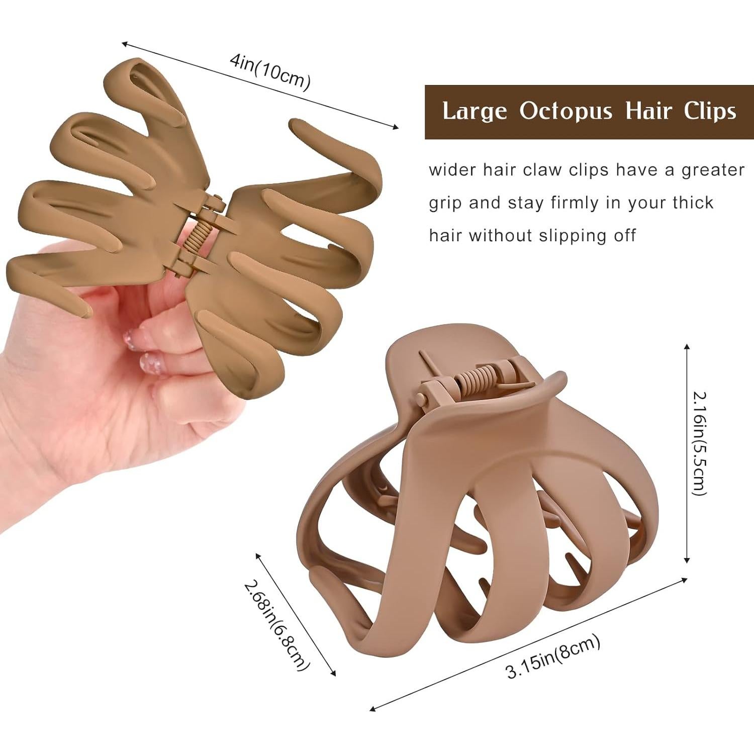 Garras de Cabello Lolalet Pulpo Antideslizantes - Paquete de 5