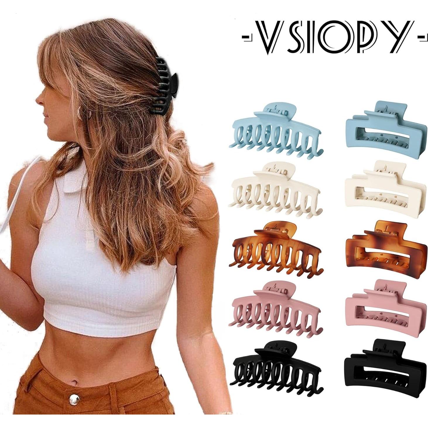 Clips de Garra para Cabello Vsiopy - 10 Piezas 8.89 cm