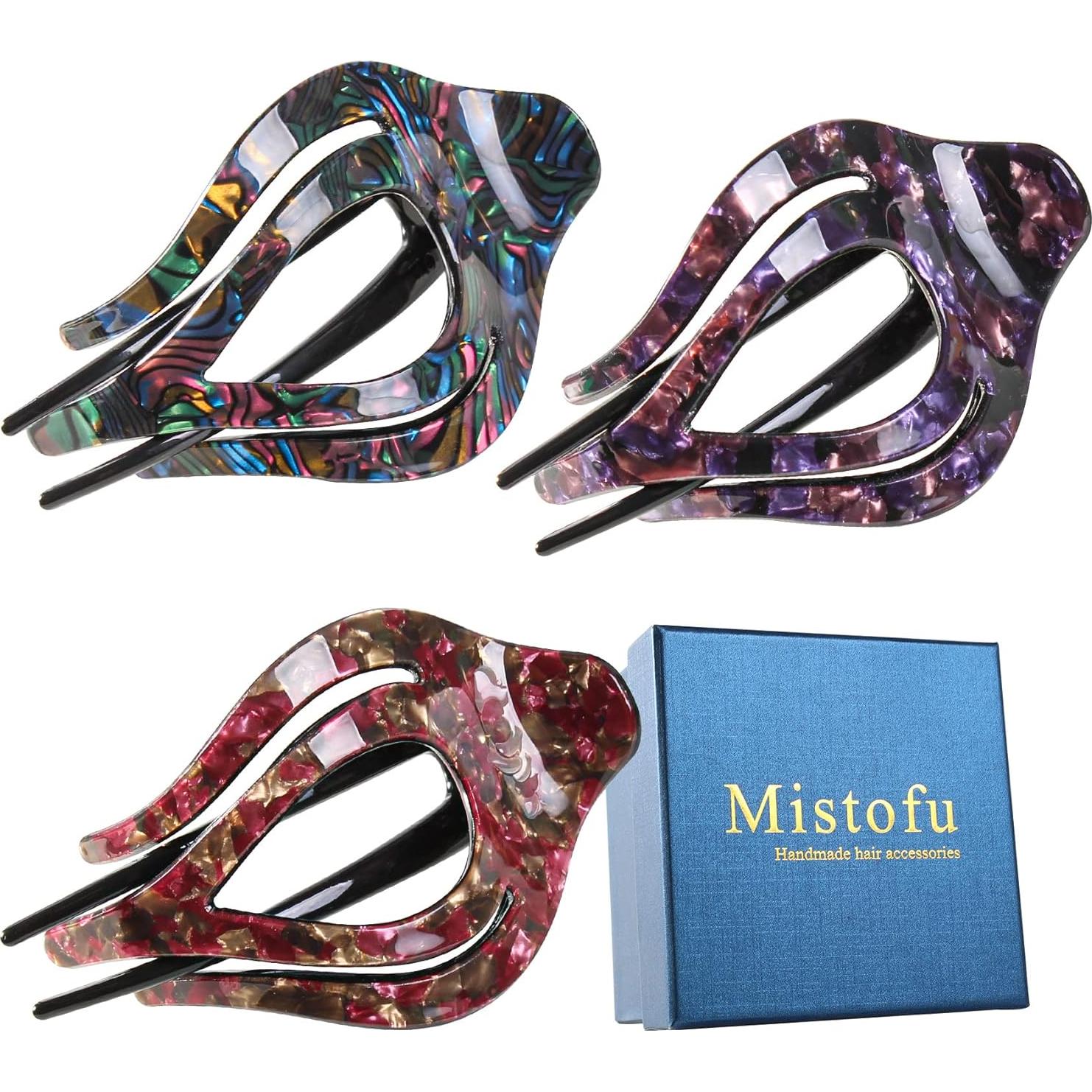 3 Pinzas para el Cabello Mistofu Concorde Francesa Antideslizantes