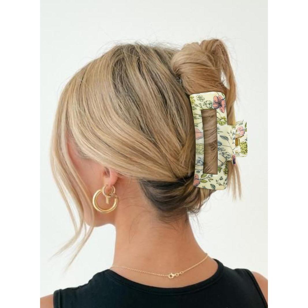 Pinzas para el cabello Tobeffect - 3 unidades 10 cm con diseño floral