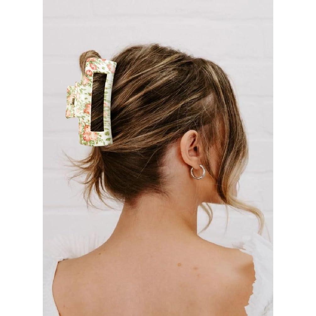 Pinzas para el cabello Tobeffect - 3 unidades 10 cm con diseño floral