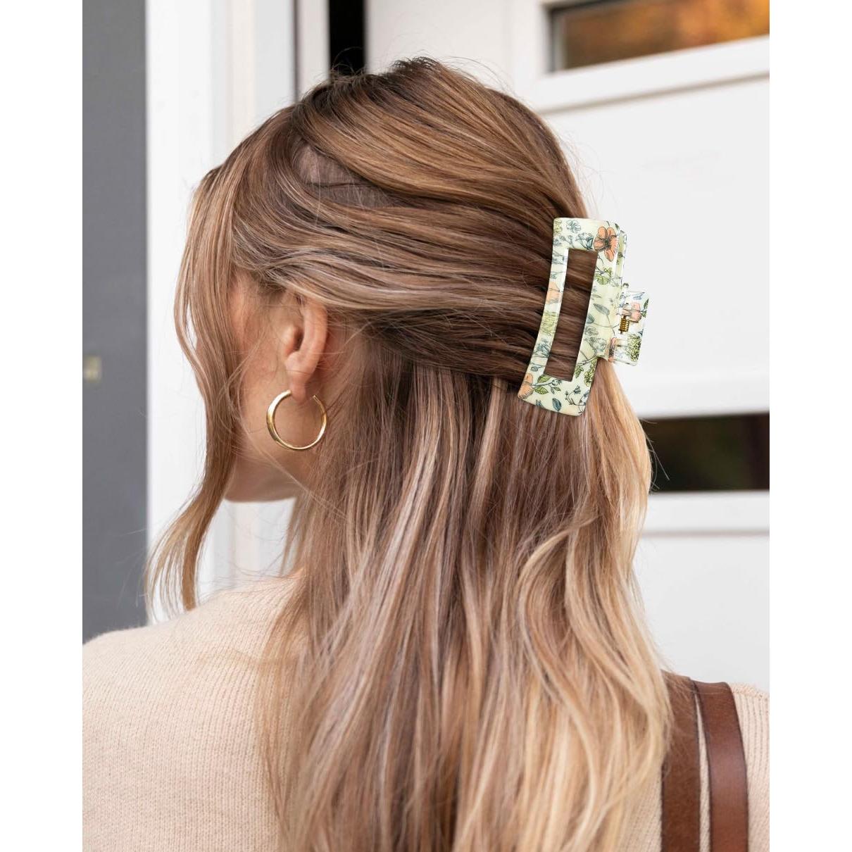 Pinzas para el cabello Tobeffect - 3 unidades 10 cm con diseño floral