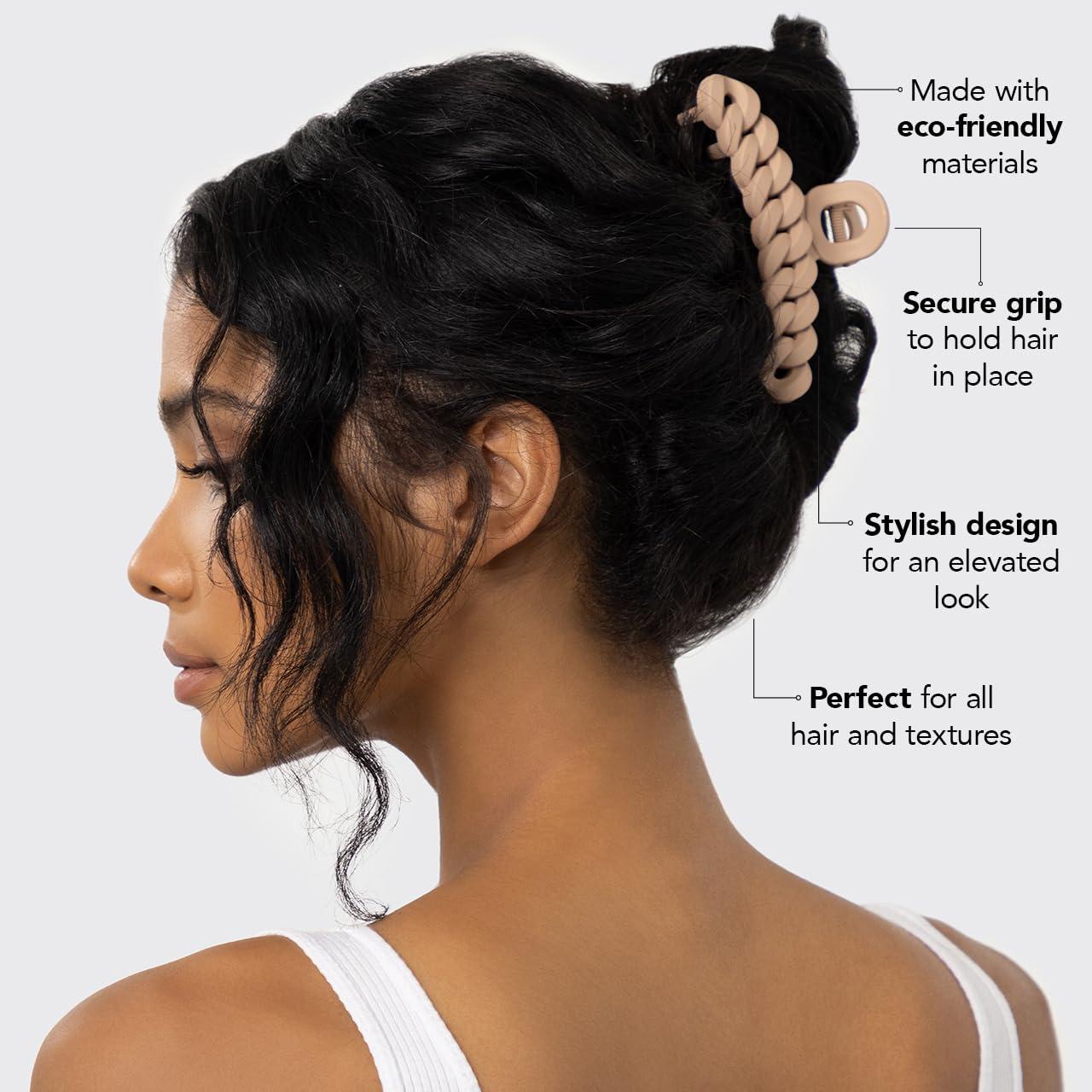 Set de 3 Clips de Garra Grandes Kitsch para Cabello Grueso