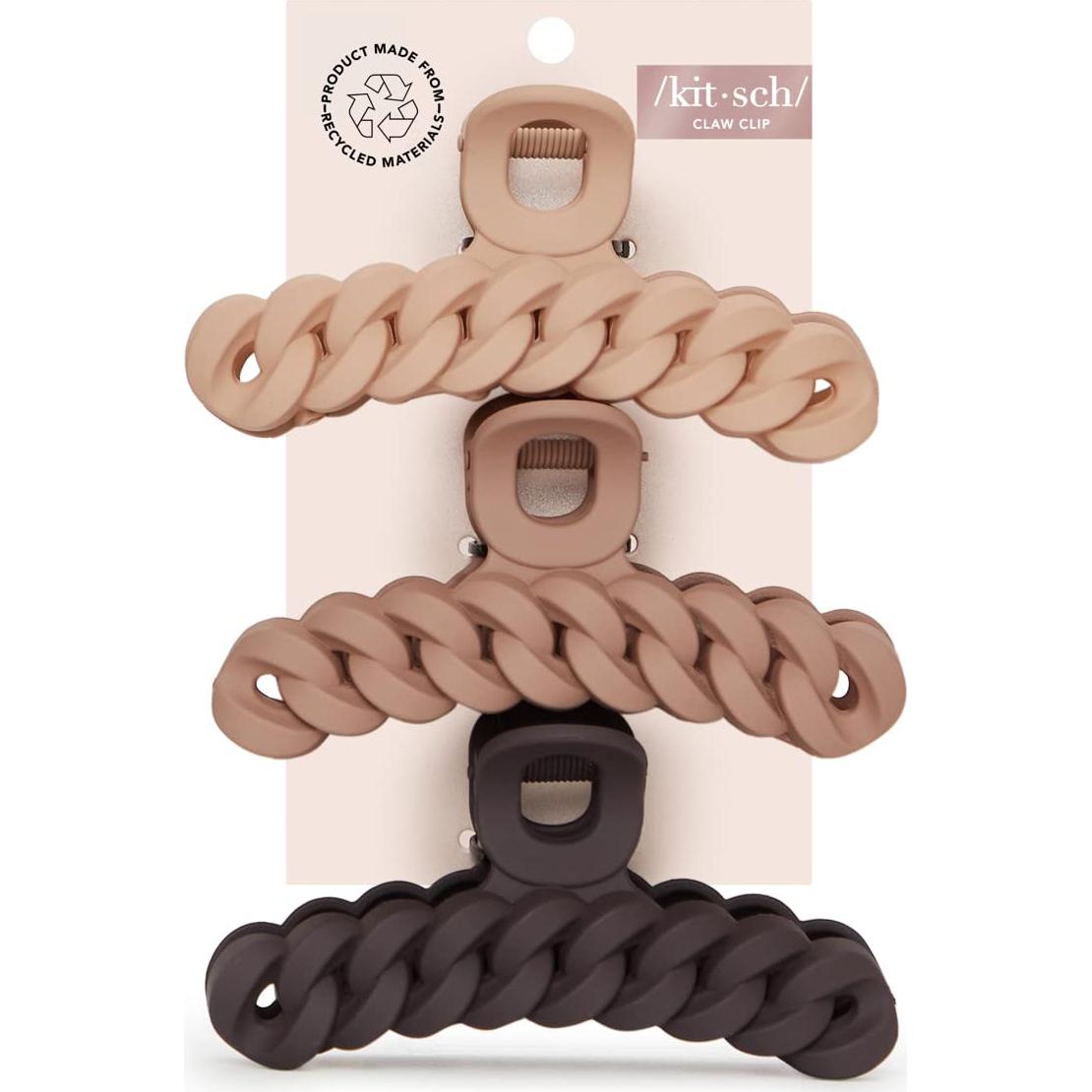 Set de 3 Clips de Garra Grandes Kitsch para Cabello Grueso