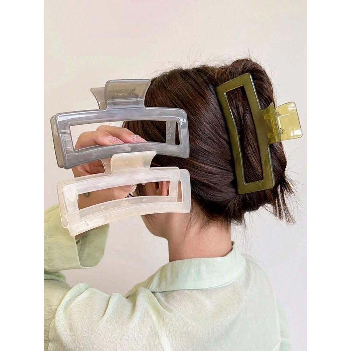 Pinzas para el cabello TEBIEKOY grandes 12.7 cm 4 colores