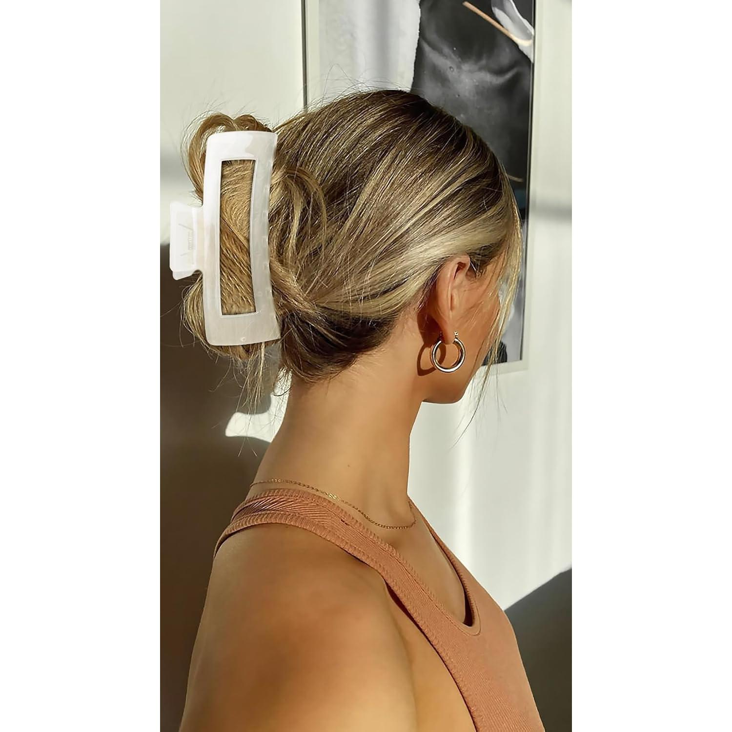 Pinzas para el cabello TEBIEKOY grandes 12.7 cm 4 colores