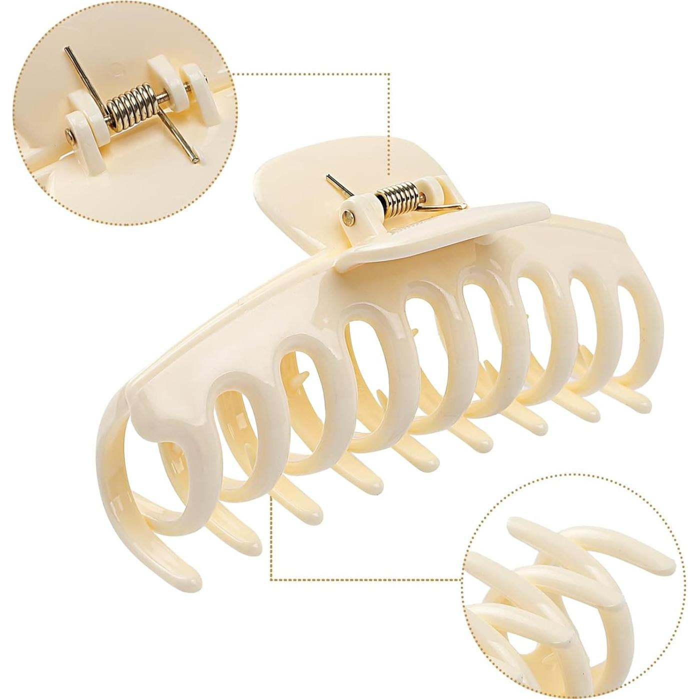 Clip de Garra para Cabello Laxizar 10.9 cm 8 Piezas