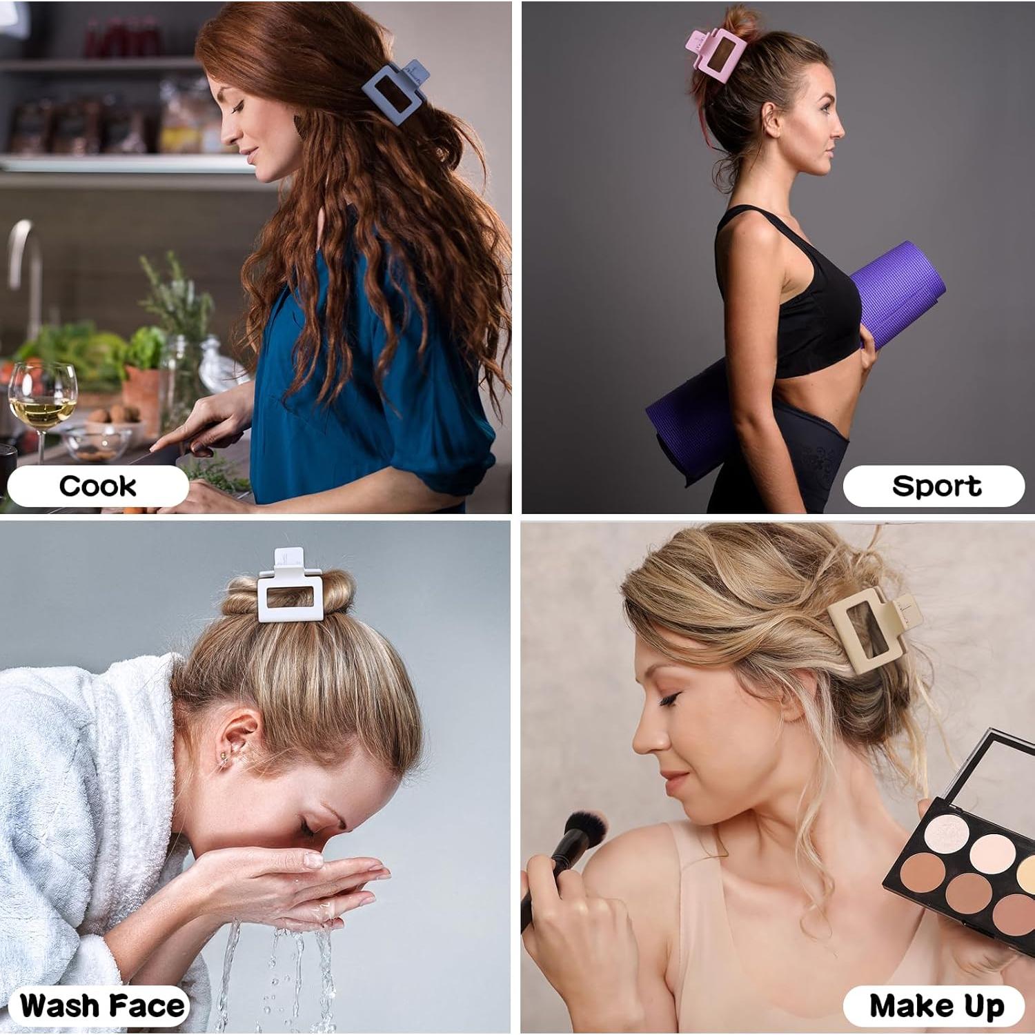 Clips de Garra para Cabello Medianos 12 Pcs - Colorido