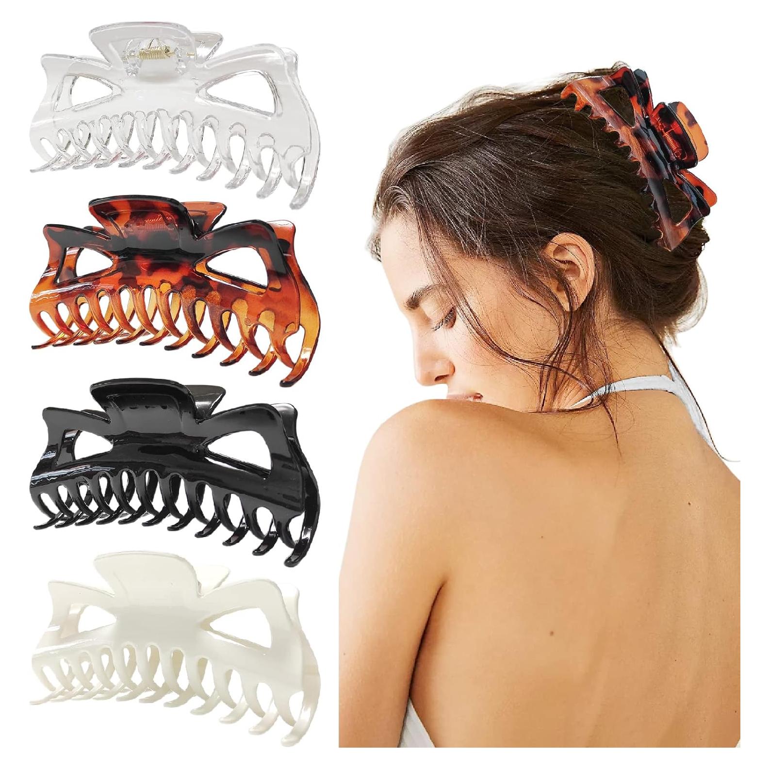 Clips de Garra Grandes LILIEBE 5.5" para Cabello Grueso 4pcs