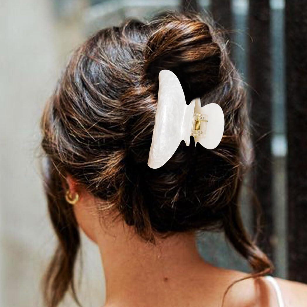 Clips de Garra Acrílicos CAKURE Rosa y Azul Medianos 8.5 cm