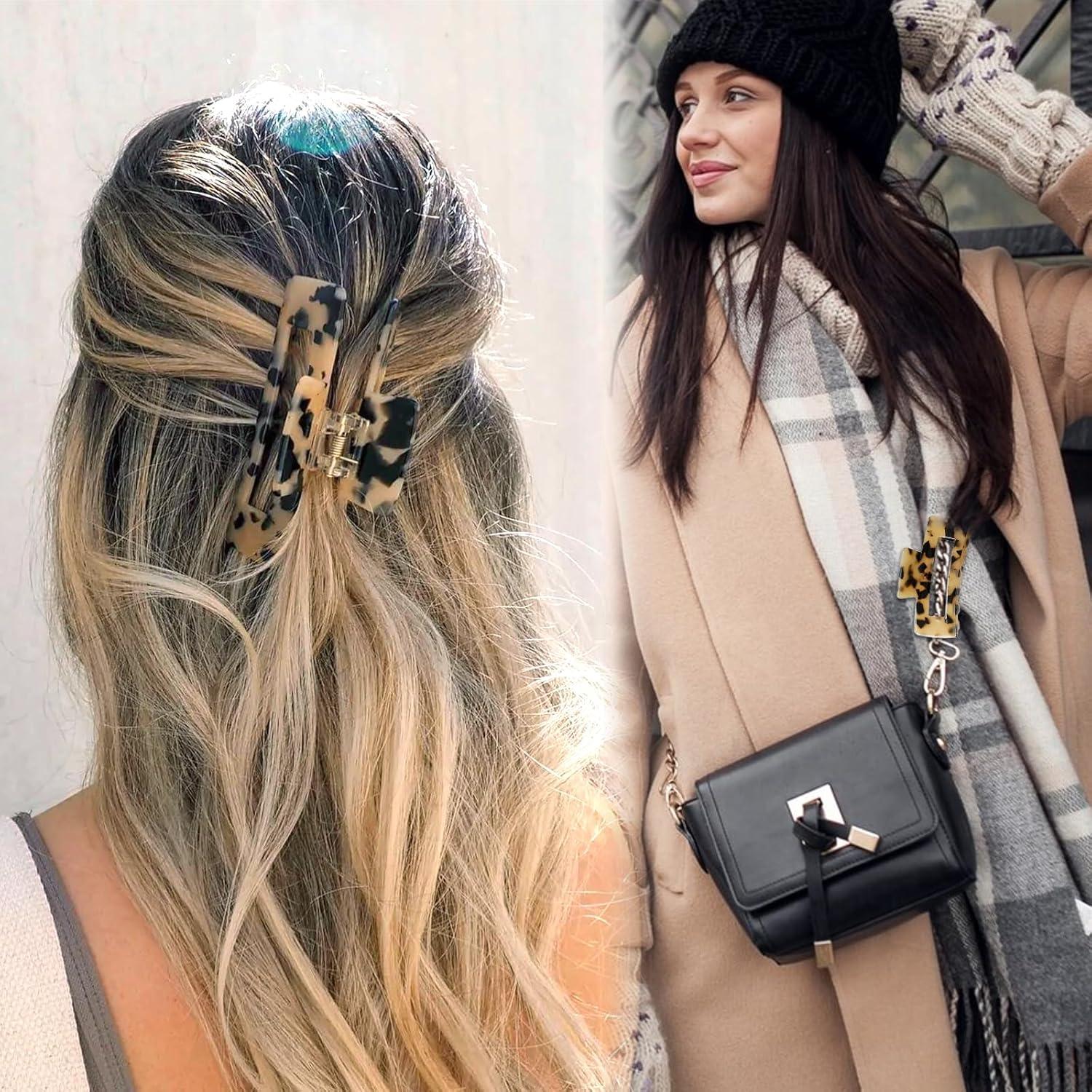 Garras de Pelo Grandes Wekin Tortuga Acrílico Paquete de 2