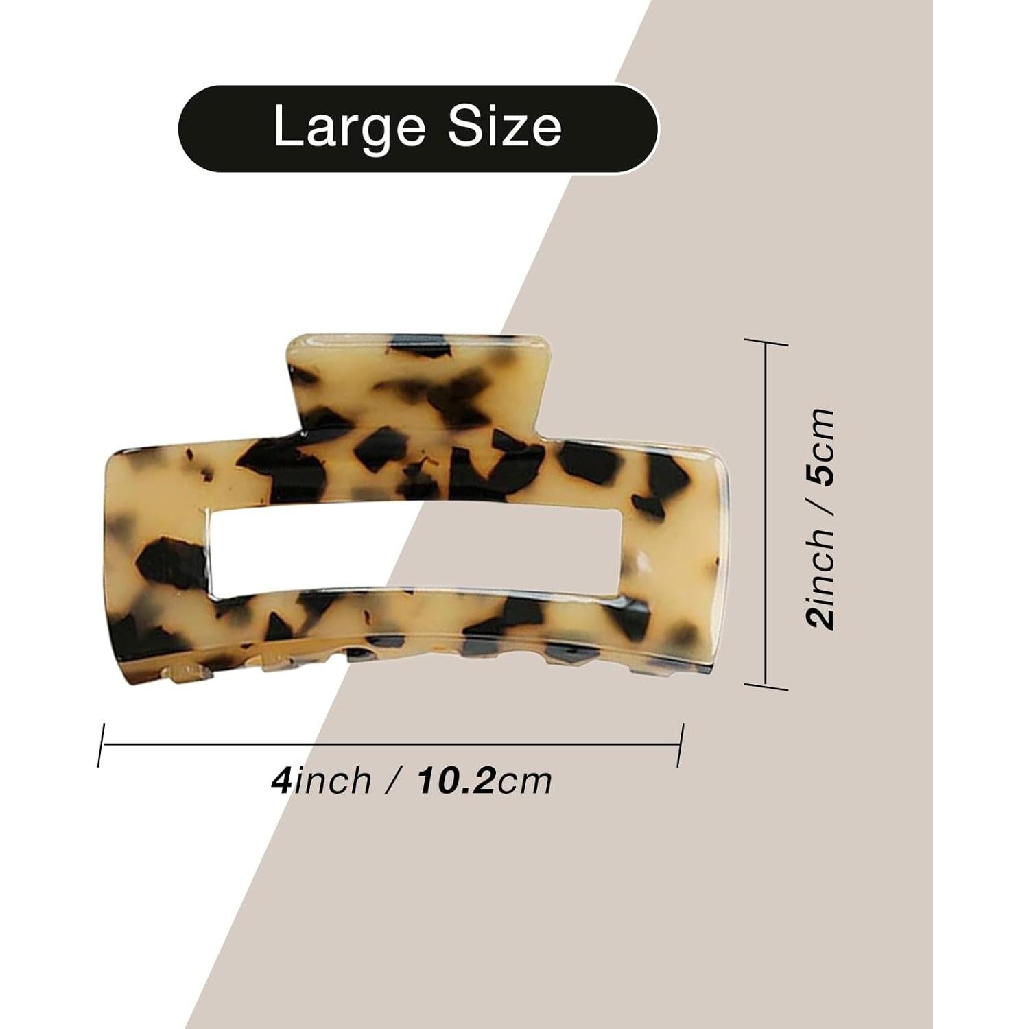 Garras de Pelo Grandes Wekin Tortuga Acrílico Paquete de 2