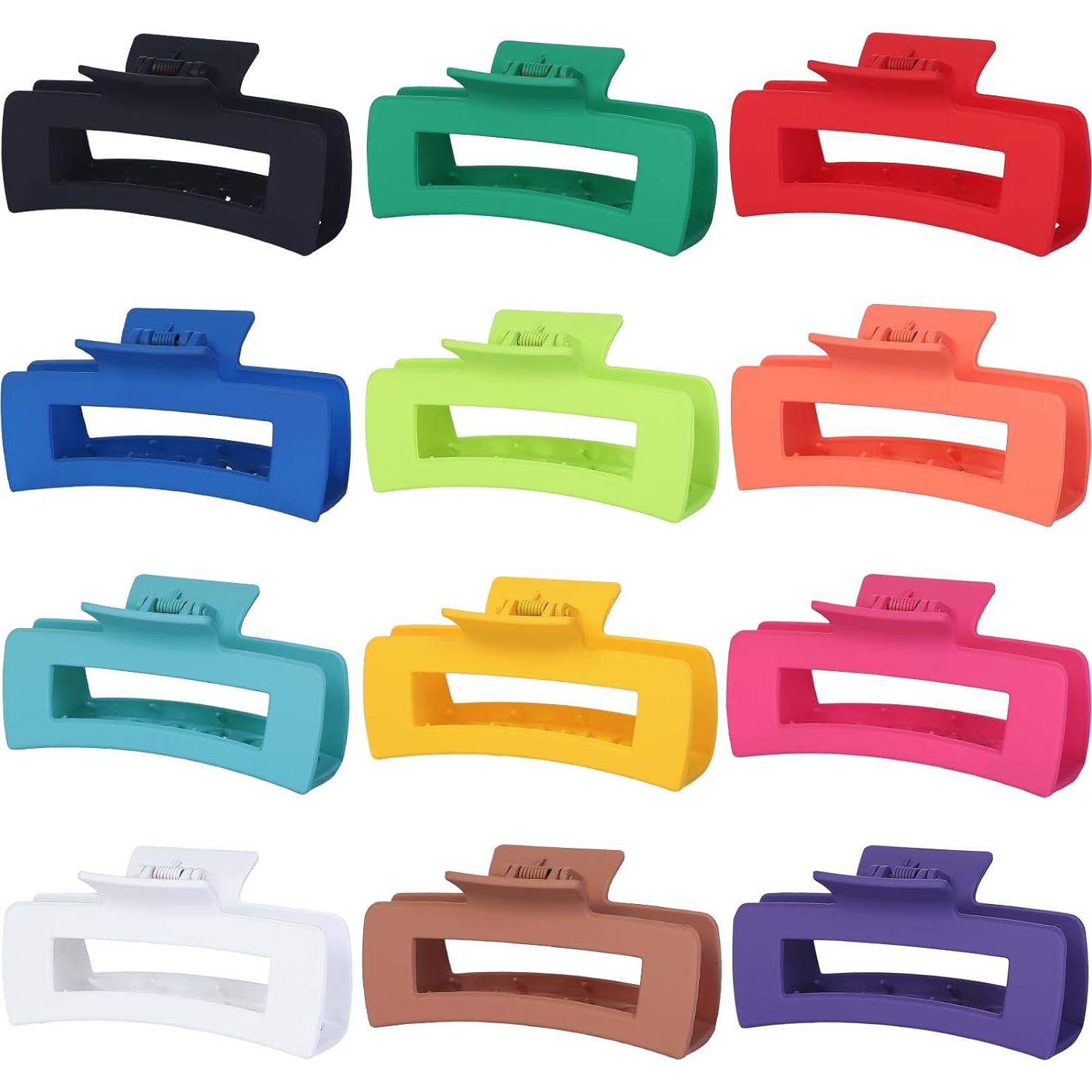 Pinzas Jumbo para Cabello Grueso Sisiaipu - 12 Piezas 10.41 cm