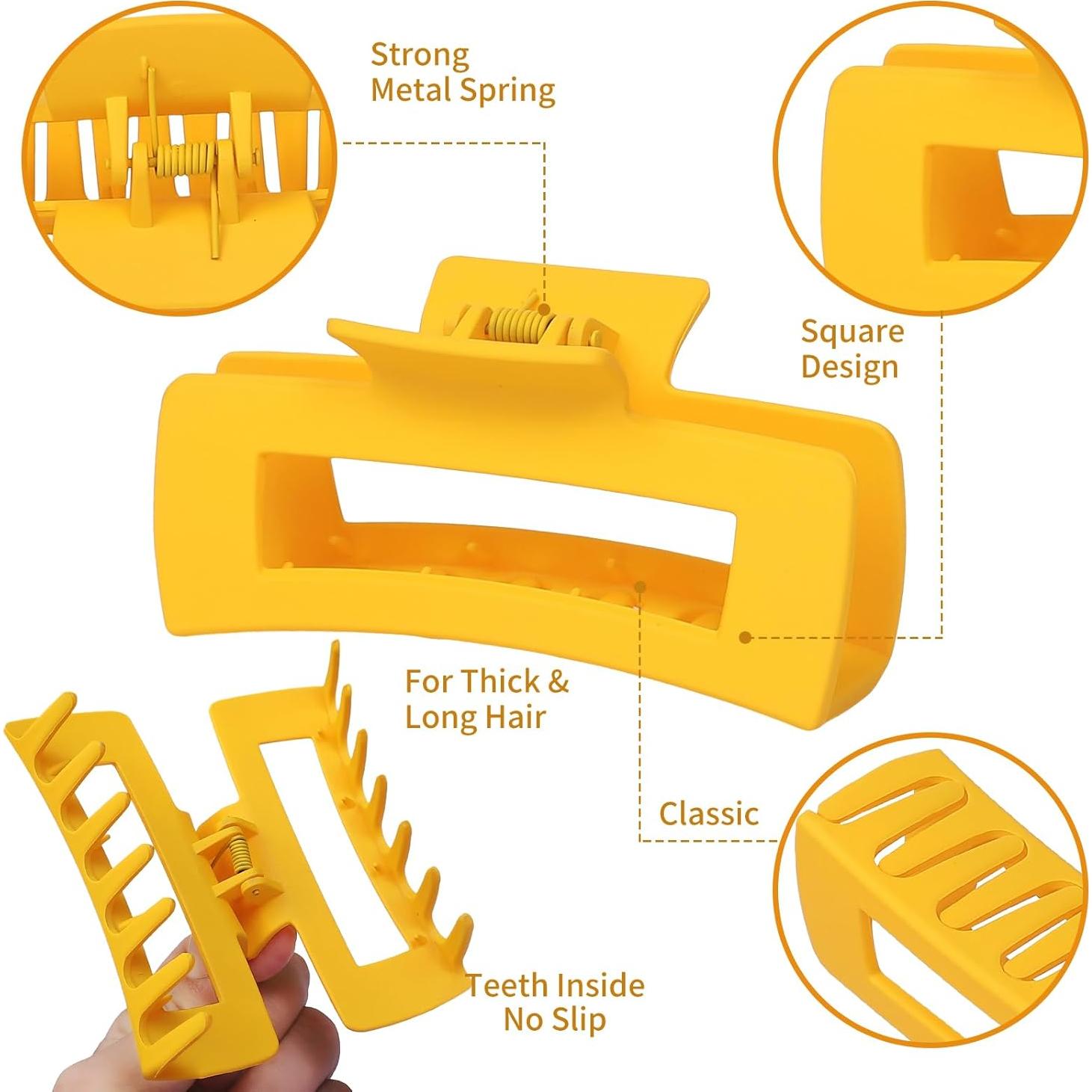 Pinzas Jumbo para Cabello Grueso Sisiaipu - 12 Piezas 10.41 cm