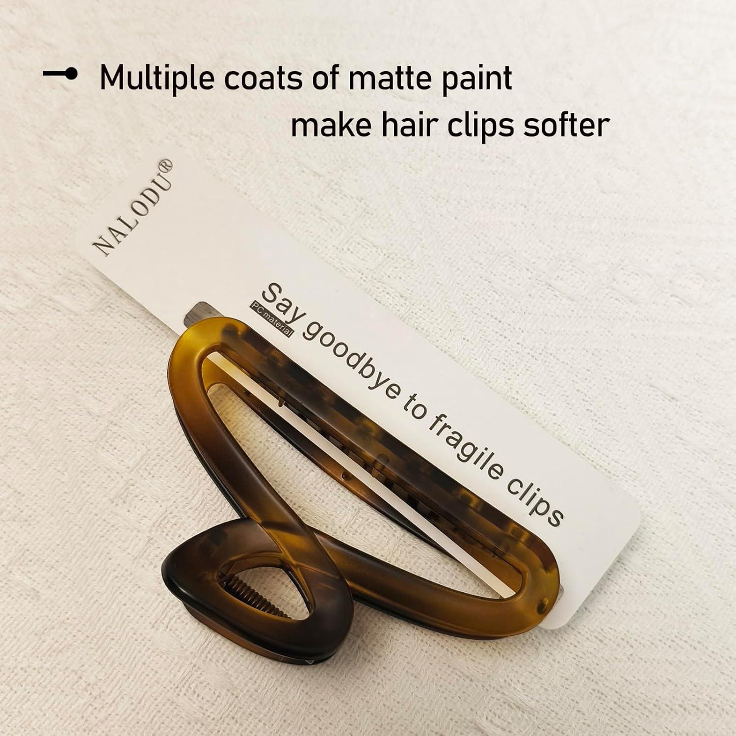 Pinzas para el cabello Nalodu irrompibles 10.9 cm antideslizantes - Paquete de 2