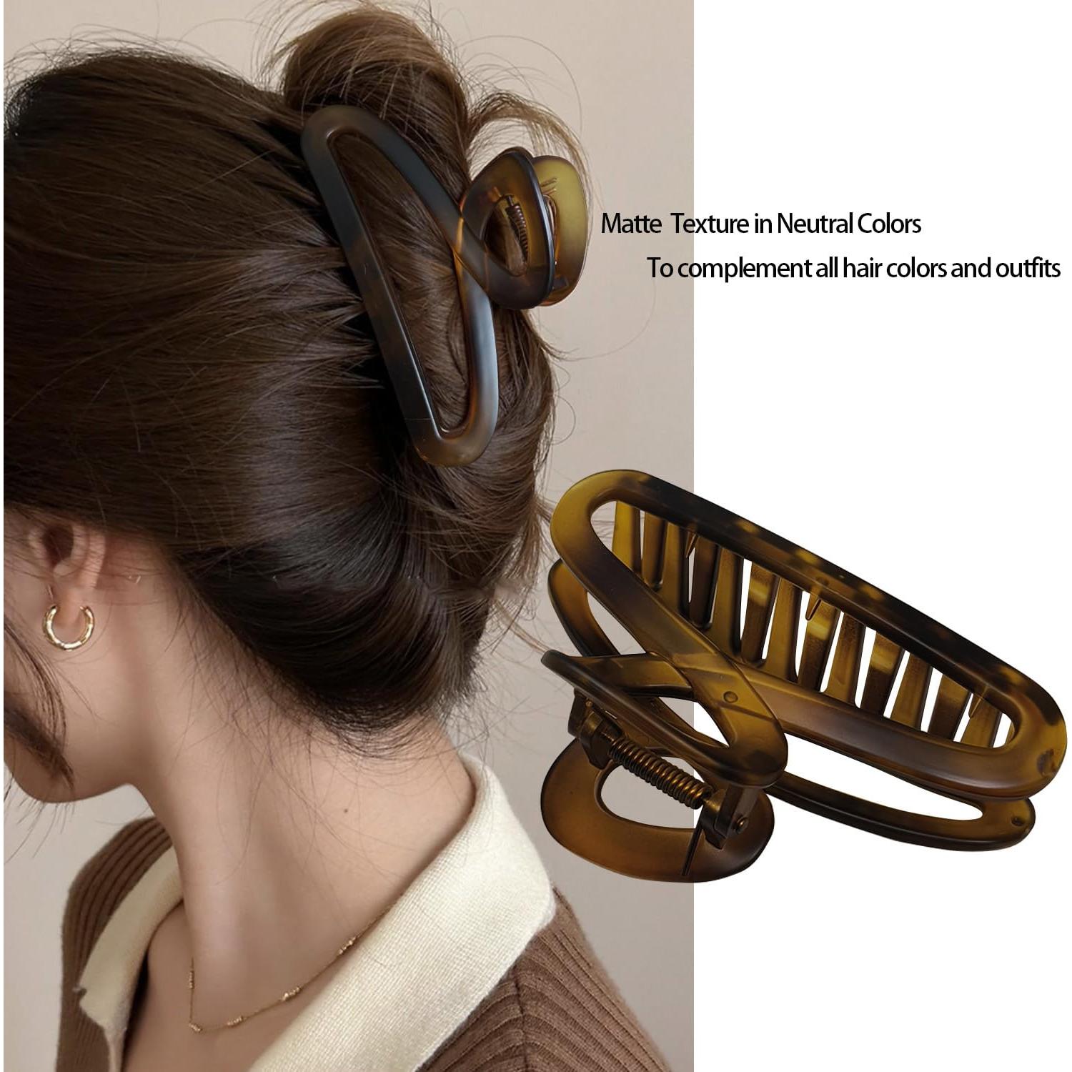 Pinzas para el cabello Nalodu irrompibles 10.9 cm antideslizantes - Paquete de 2