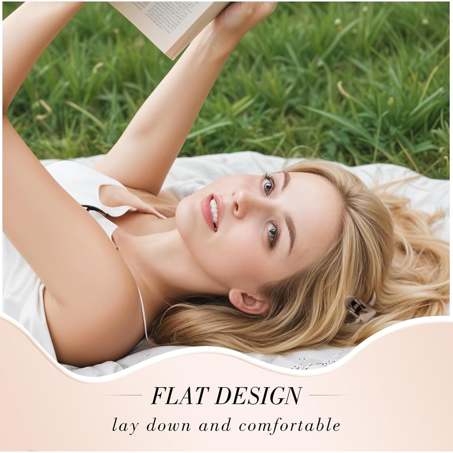 8 Clips de Pelo Planos Obeoby para Mujeres y Niñas - Multicolor