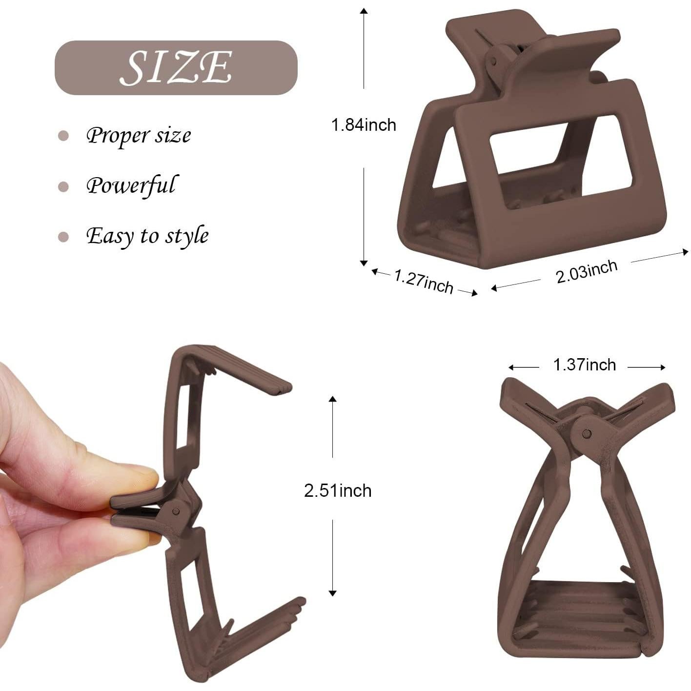 Clips de Garra Medianos para Cabello Cobinaan - 6 Colores