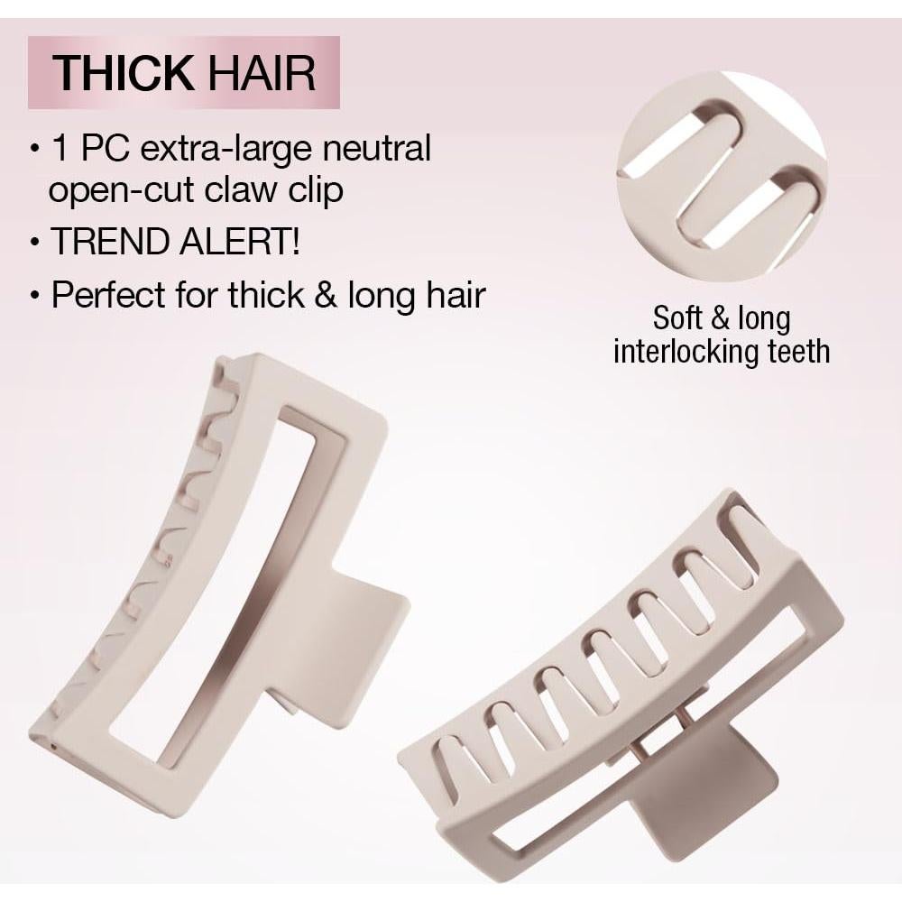 Clip de Garra para Cabello Grueso Scunci Conair - Rosa Claro