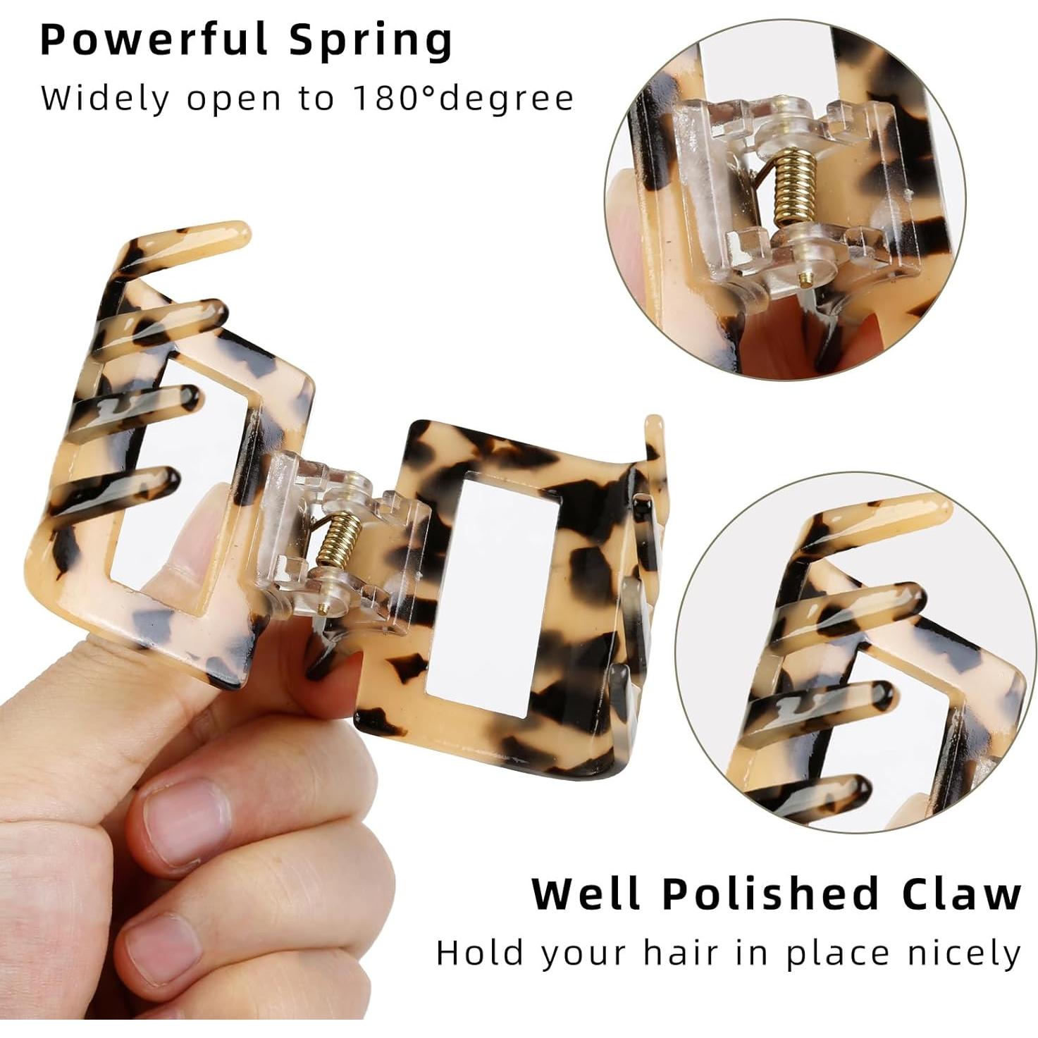 Pinzas para el cabello TEBIEKOY 4 Pcs 5.08 cm antideslizantes