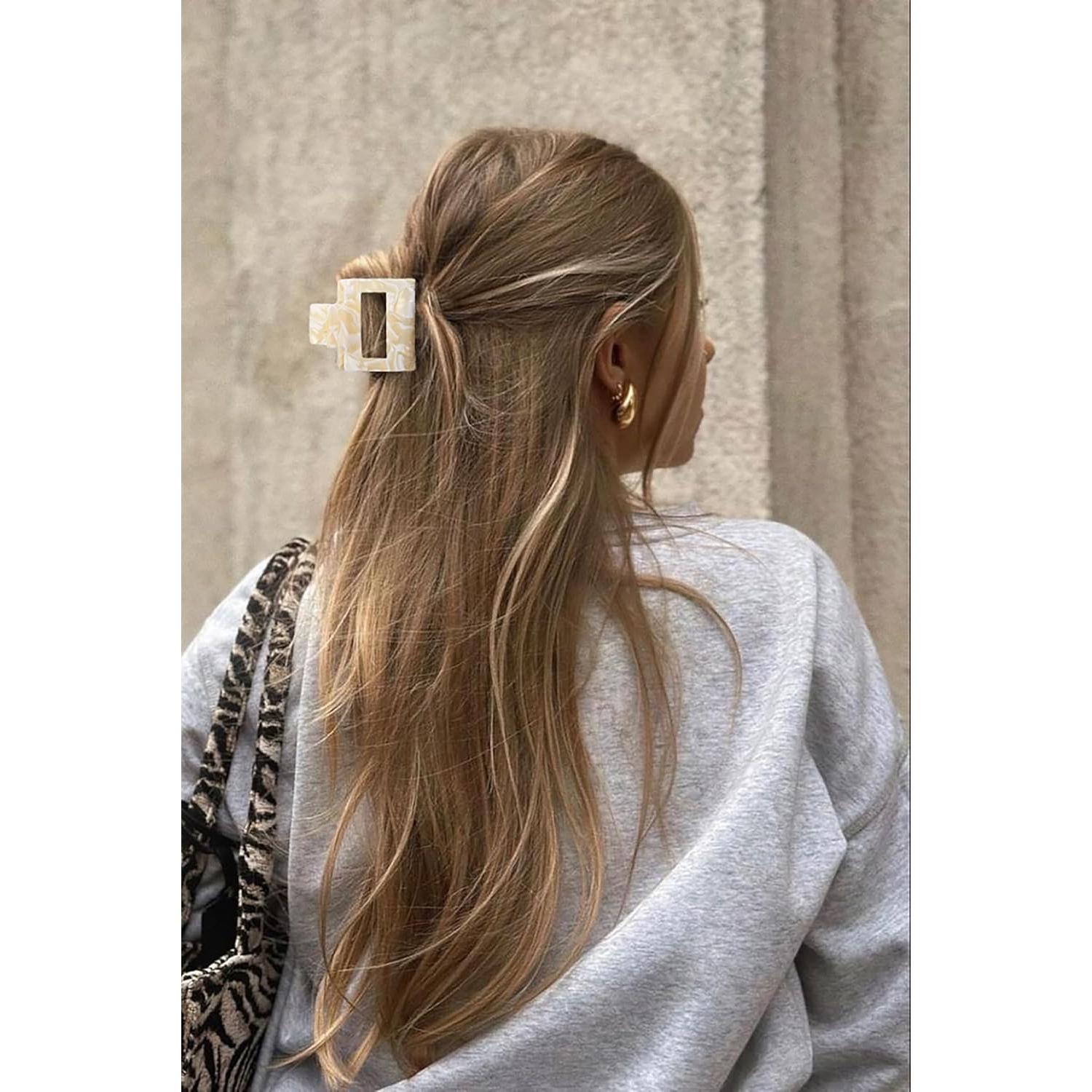 Pinzas para el cabello TEBIEKOY 4 Pcs 5.08 cm antideslizantes