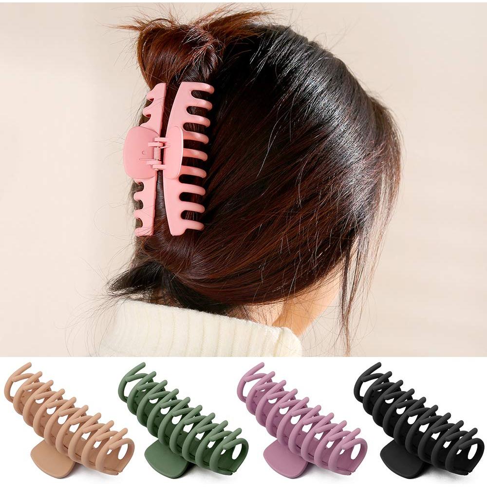 8 Clips de Garra Grandes Yanwenx para Cabello Grueso Rosa