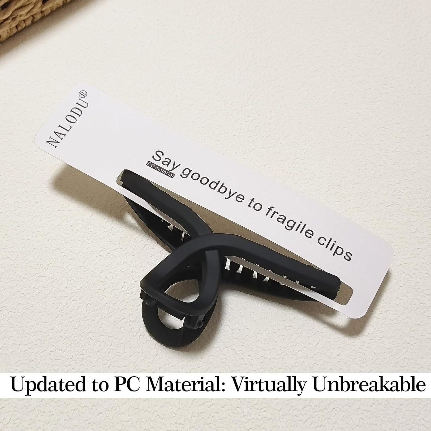 Pinzas para Cabello Grandes Mate 10.9 cm - 4 Colores