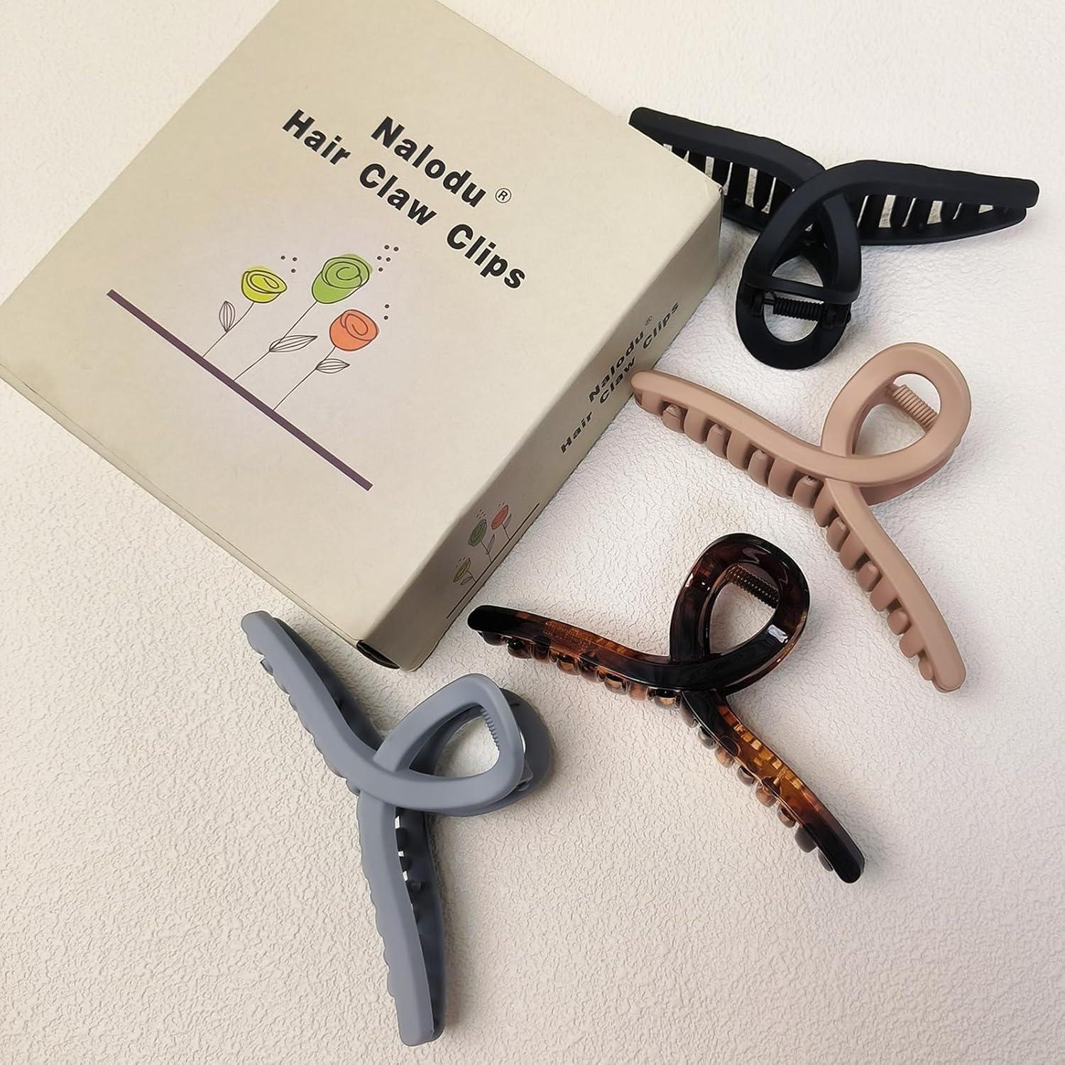 Pinzas para Cabello Grandes Mate 10.9 cm - 4 Colores