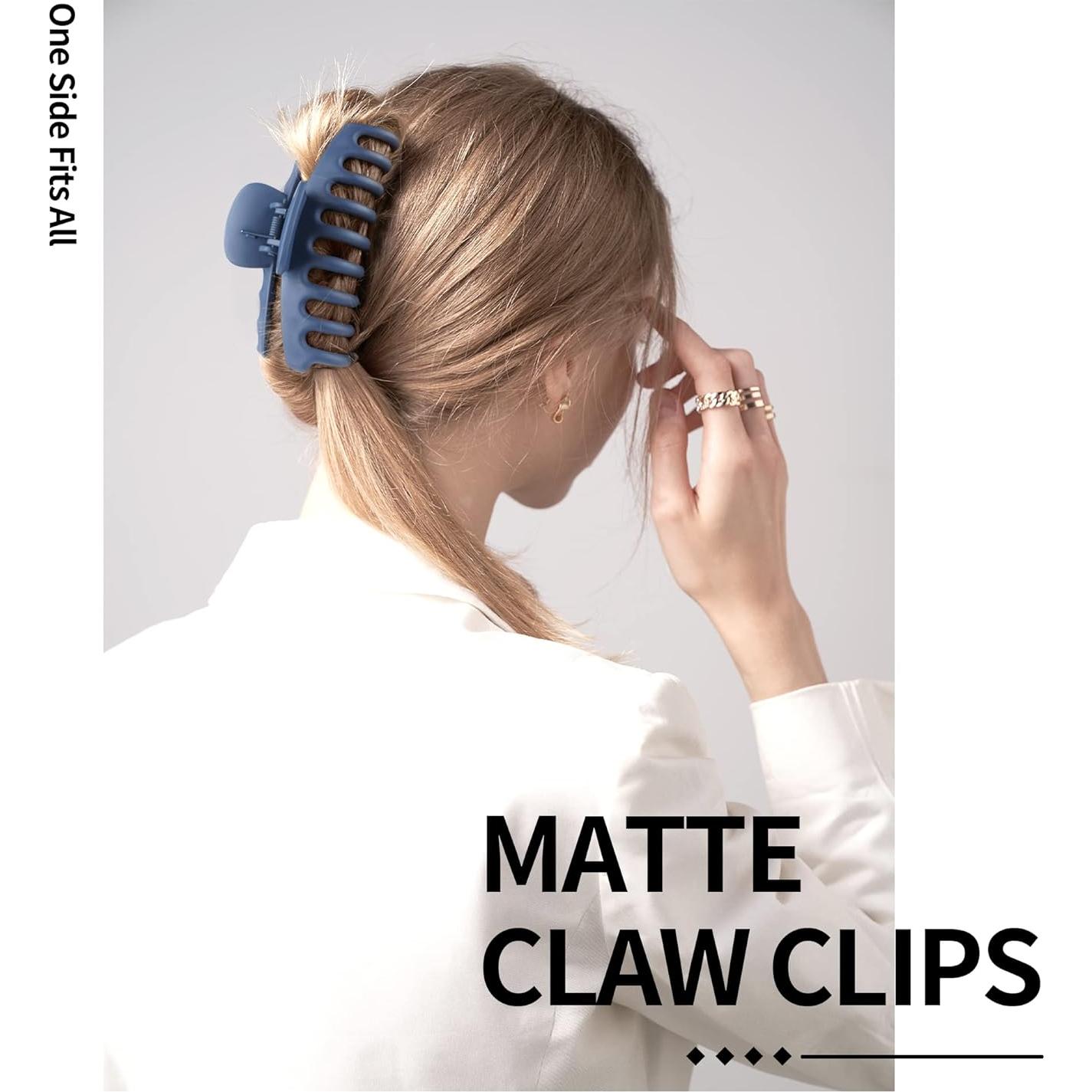 Pinzas de Pelo Grandes Beauty.H.C - 8 Colores, Antideslizantes