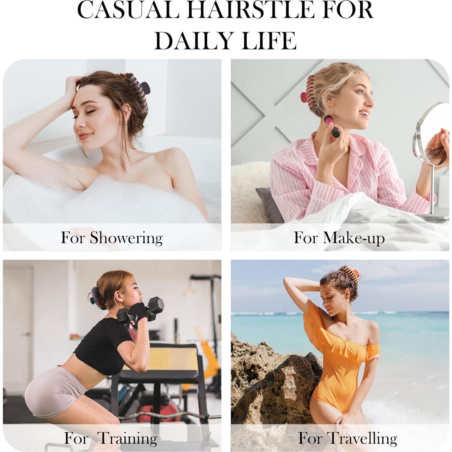 Pinzas de Pelo Grandes Beauty.H.C - 8 Colores, Antideslizantes