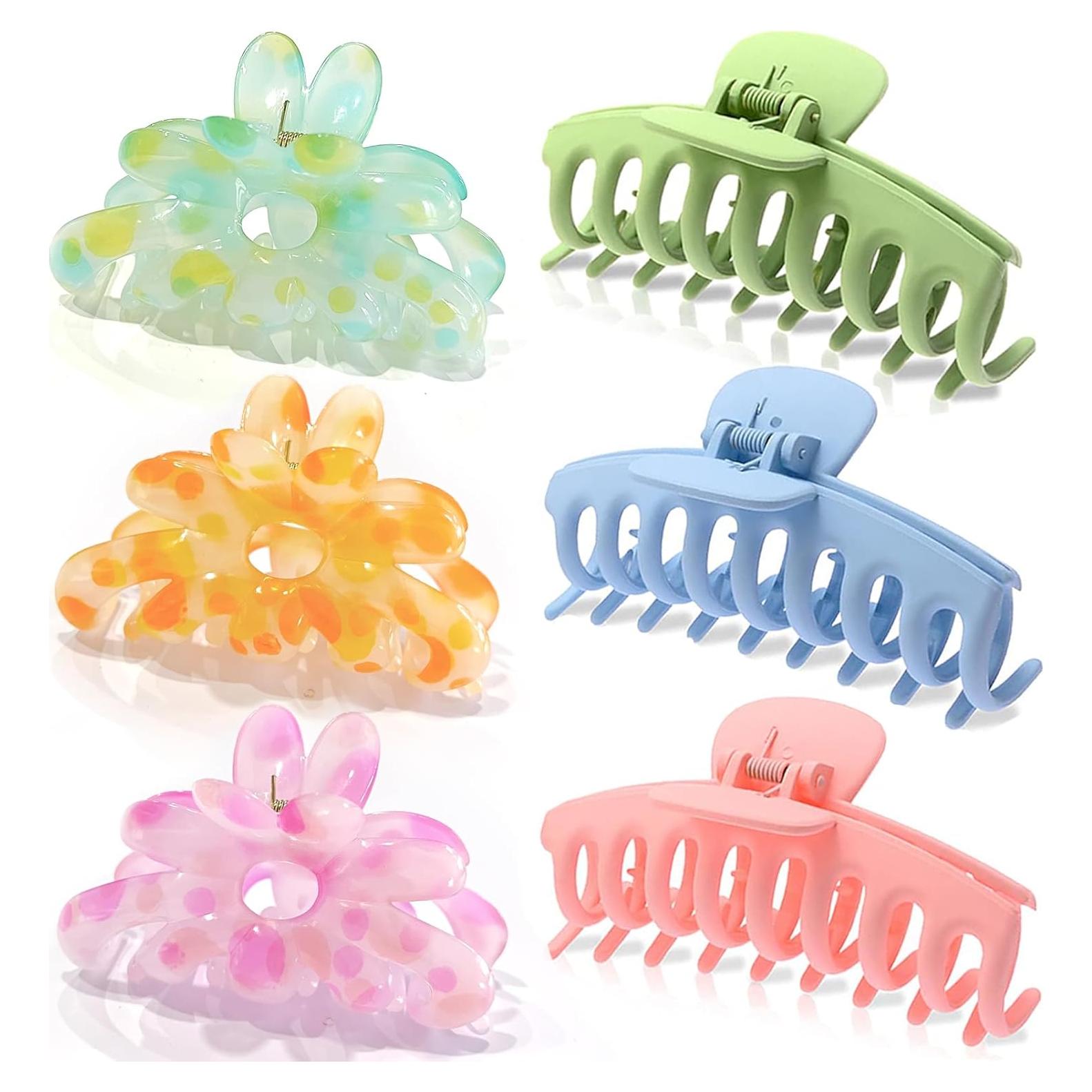 Pinzas para el cabello ISCRM Multicolor - 6 Piezas para Mujeres y Niñas