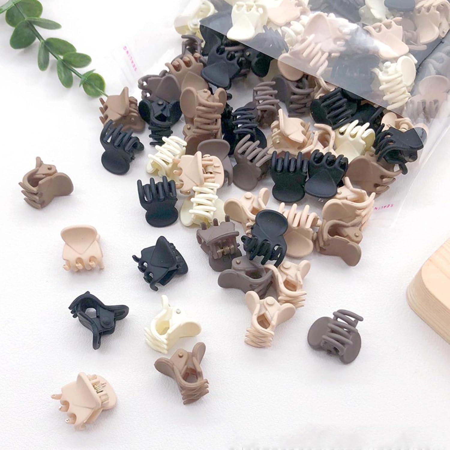 50 Clips de Garra Mate Kasmena para Cabello Fino - Color Neutro