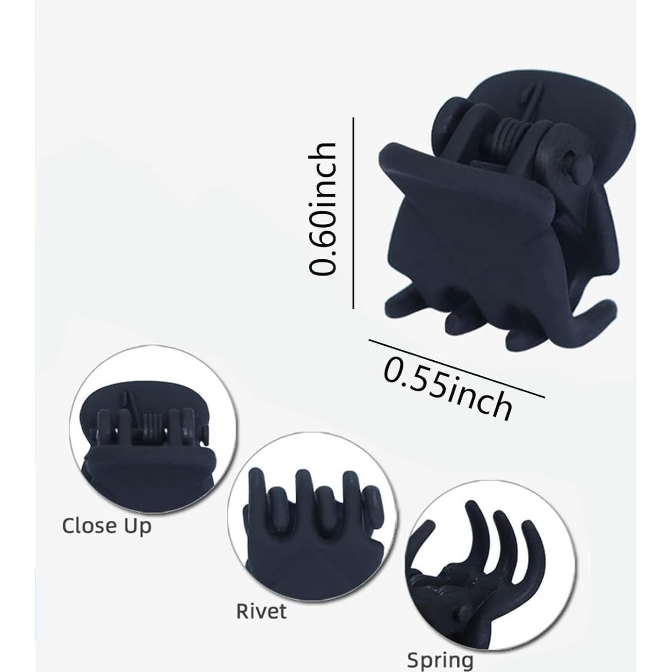 50 Clips de Garra Mate Kasmena para Cabello Fino - Color Neutro