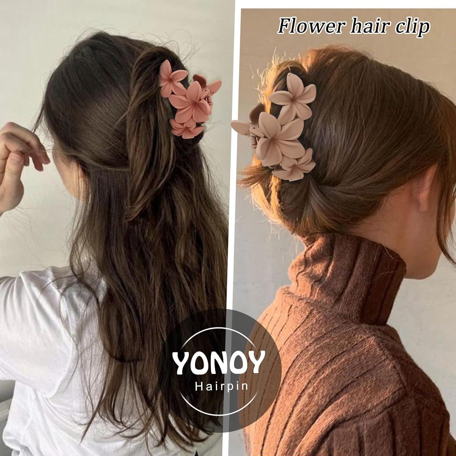 Clips de Pelo con Flores YONOY 6PCS Antideslizantes 6.6x10.9cm