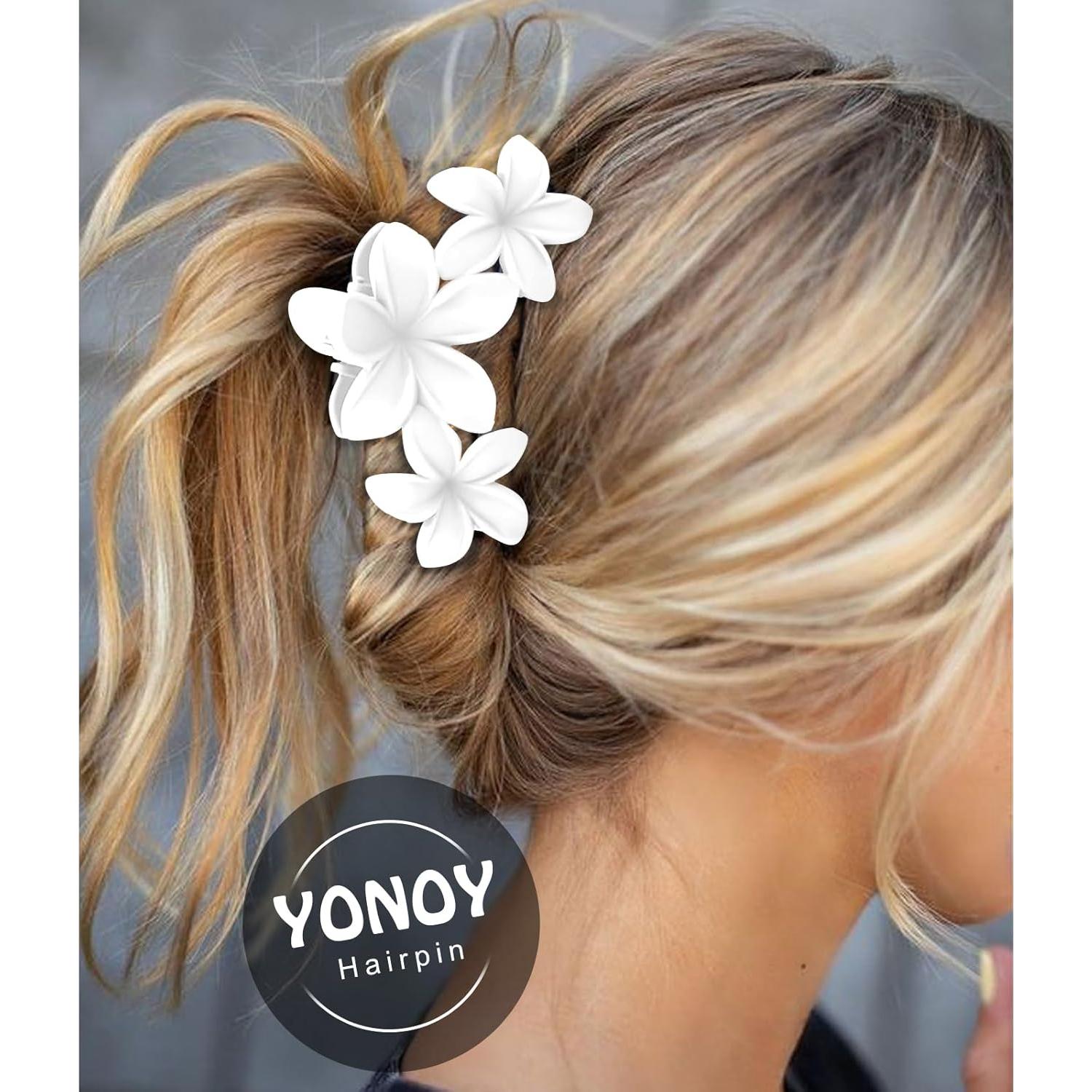 Clips de Pelo con Flores YONOY 6PCS Antideslizantes 6.6x10.9cm