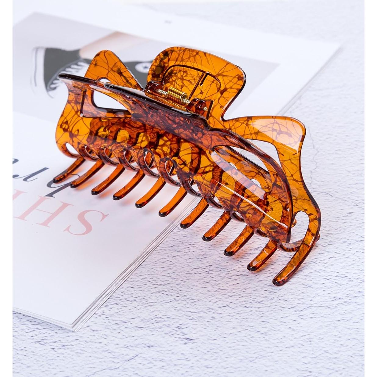 Pinzas de Pelo Jumbo Prettyou - 14 cm, 2 Piezas, Impermeables