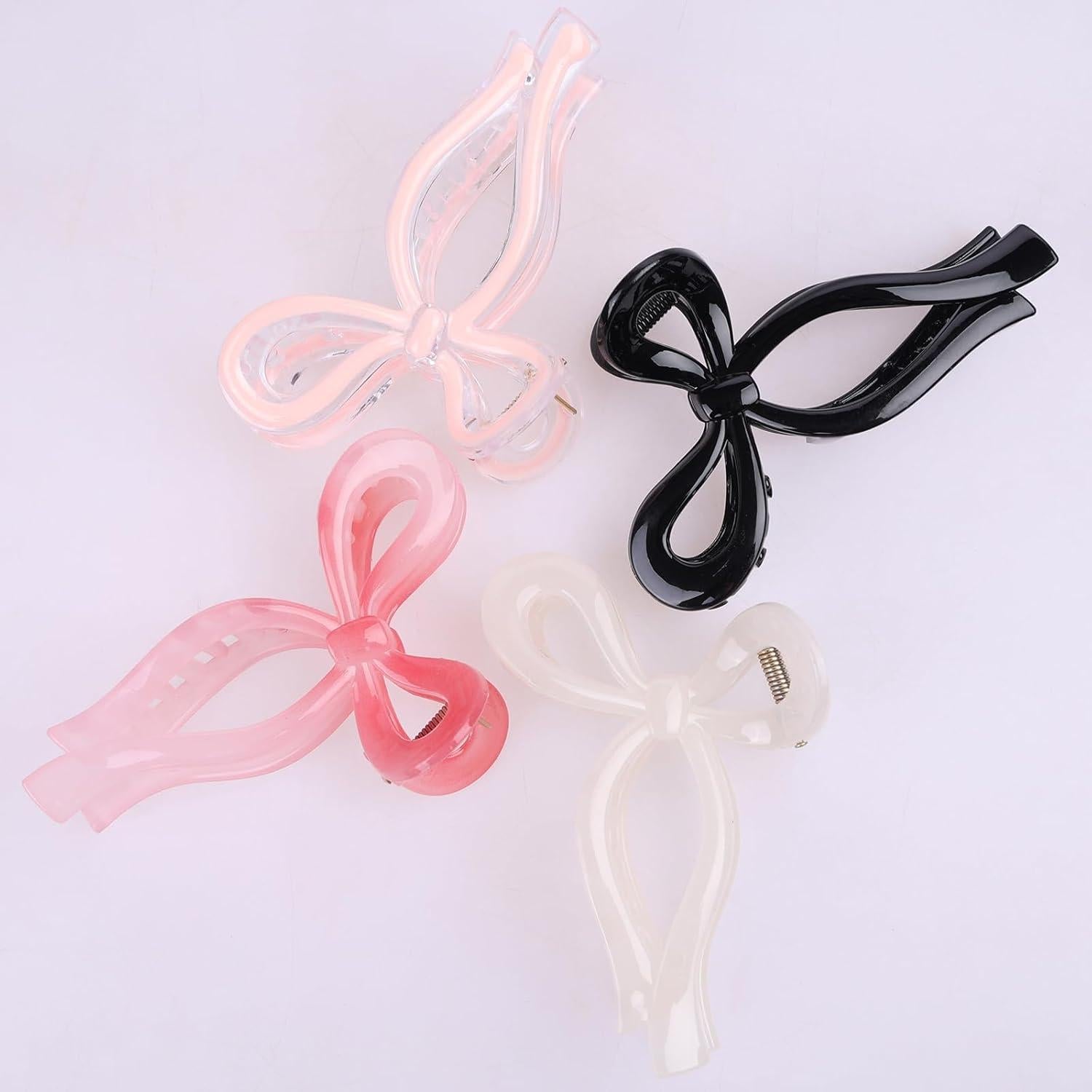 Clips de Pelo en Lazo PWEOUKE - 4 Pcs Antideslizantes
