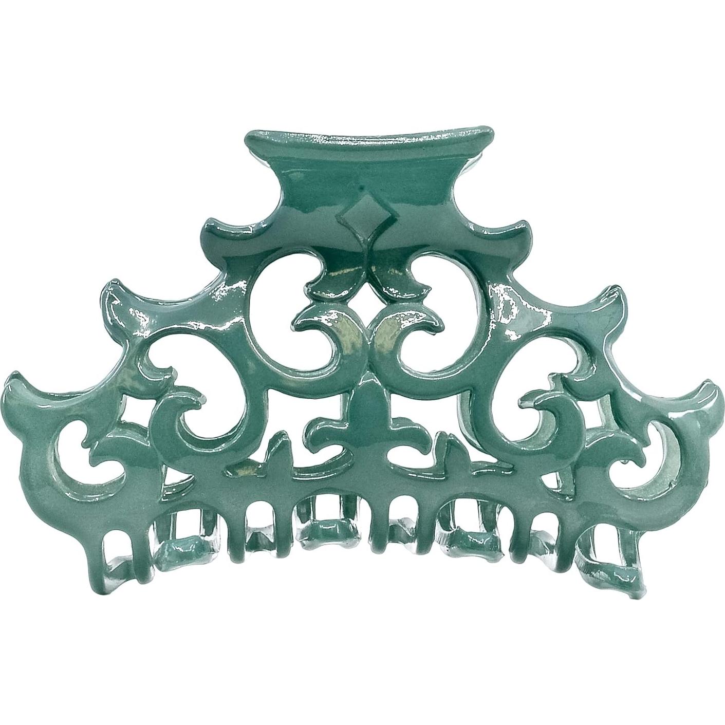 Clip para el cabello grande Camila Paris CP2403 verde 8.89 cm